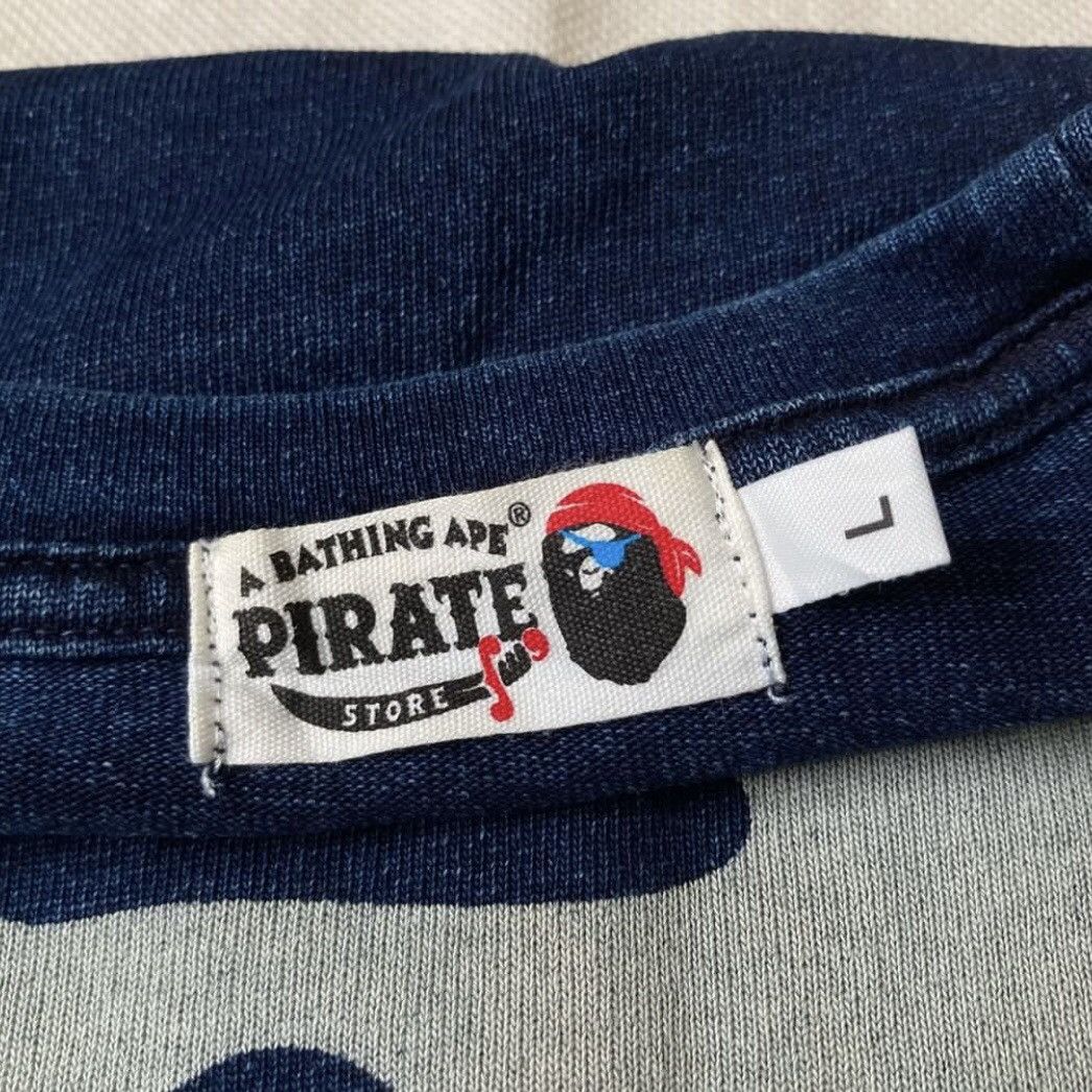 Bape Bape Pirate Store Aoyama Indigo L/S Tee Size US L / EU 52-54 / 3 - 3 Thumbnail