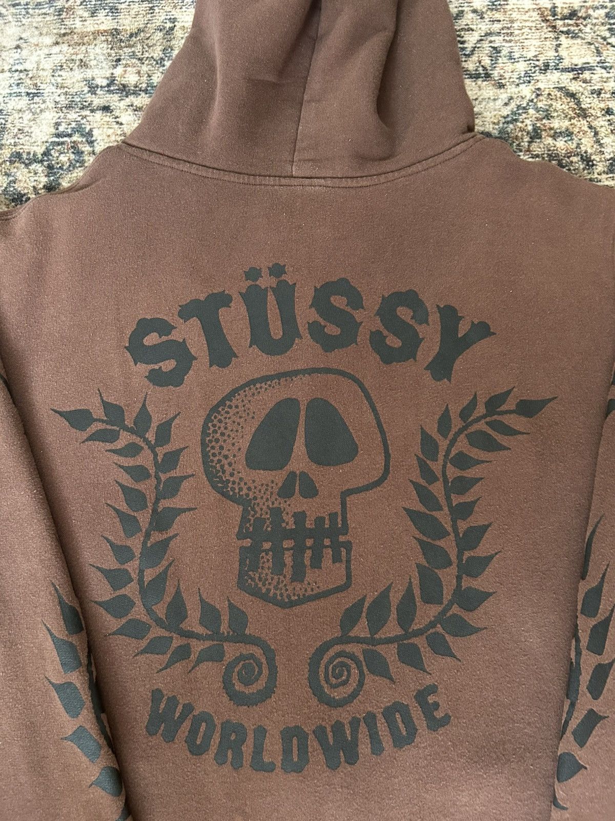 Stussy 2006 Stussy x Leilow Centre Brown Hoodie Size US L / EU 52-54 / 3 - 5 Thumbnail