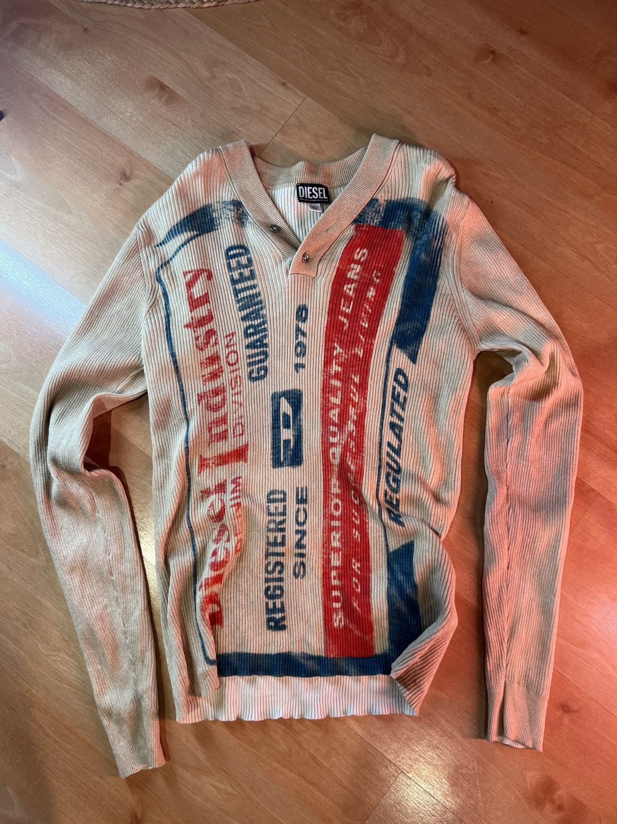 Diesel Diesel Men's Cream and Tan Sweatshirt Size US L / EU 52-54 / 3 - 1 Thumbnail