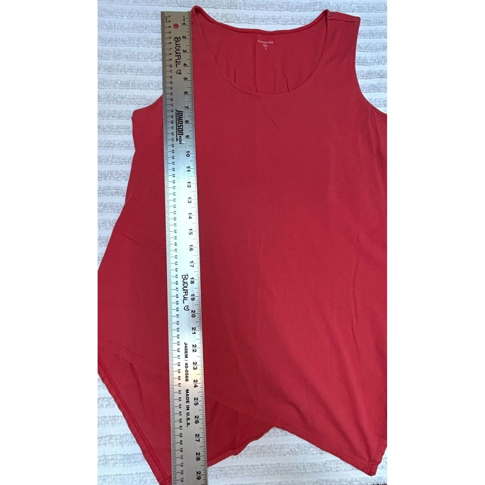 Vintage Garnet Hill Scoop Neck Pima Cotton Asymmetrical Tank Top Red Size Medium Size M / US 6-8 / IT 42-44 - 5 Thumbnail
