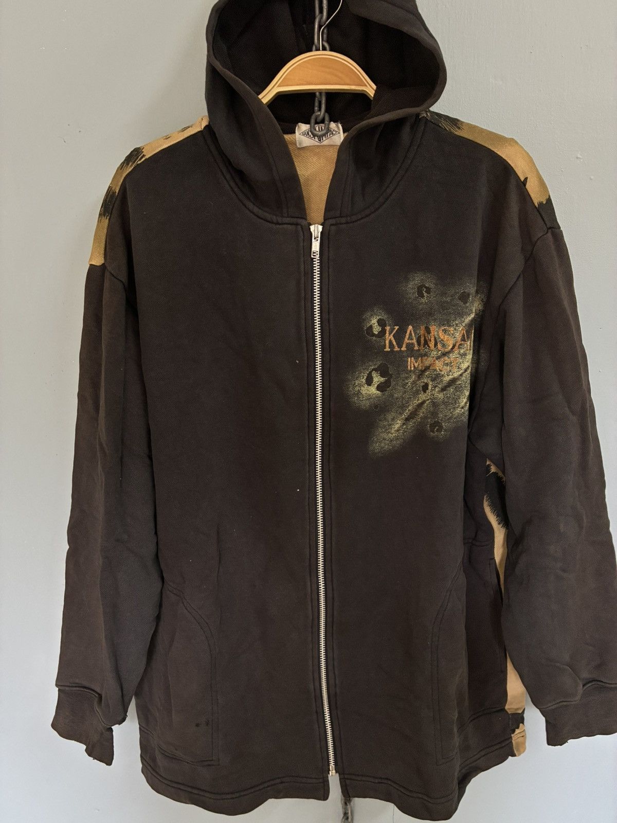 Kansai Yamamoto Vintage Kansai Impact zip up hoodie distress Size US L / EU 52-54 / 3 - 3 Thumbnail