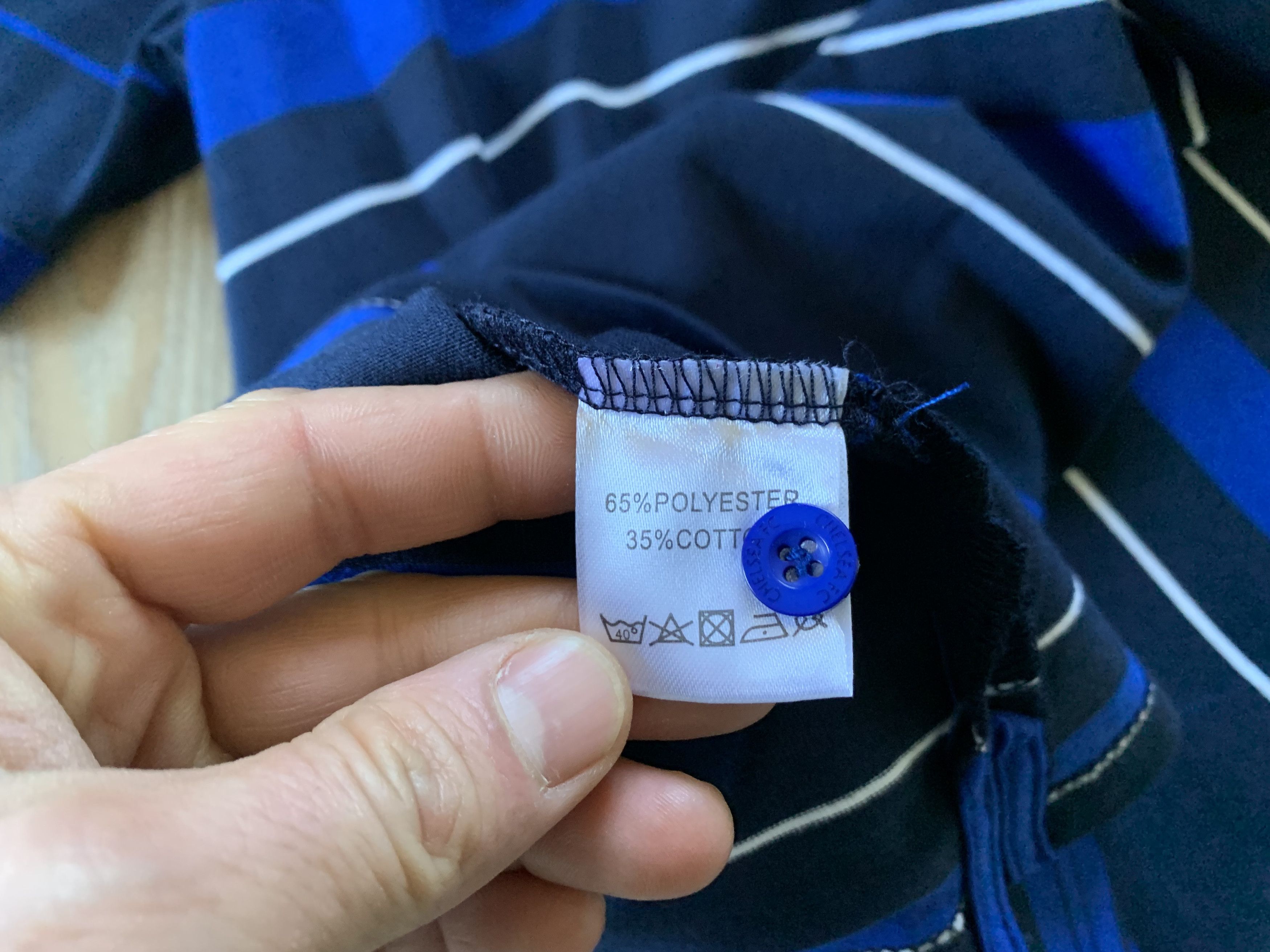 Chelsea Soccer × Vintage Chelsea FC Cotton Stripe Polo Size US M / EU 48-50 / 2 - 8 Thumbnail