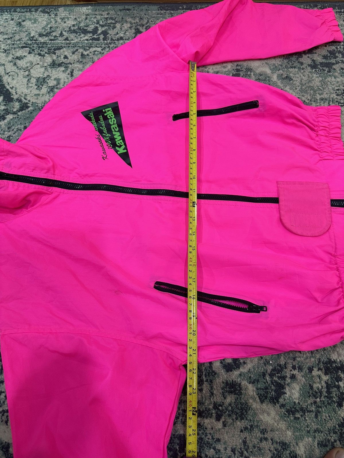 Vintage Vintage Kawasaki Luxury Riding Gear Neon Pink Jacket Size US L / EU 52-54 / 3 - 9 Thumbnail
