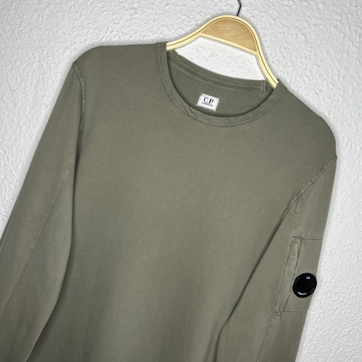 C.P. Company C.P. Company Sweatshirt Crewneck Khaki Green Glass Logo Size US L / EU 52-54 / 3 - 5 Thumbnail