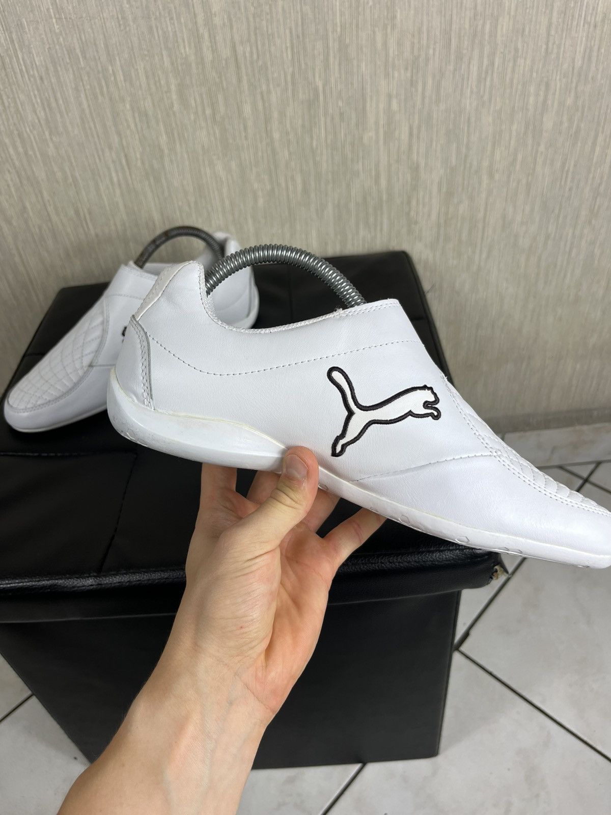 Puma × Vintage Vintage Puma y2k velcro shoes leather sneakers speed cat low Size US 7 / EU 40 - 17 Thumbnail