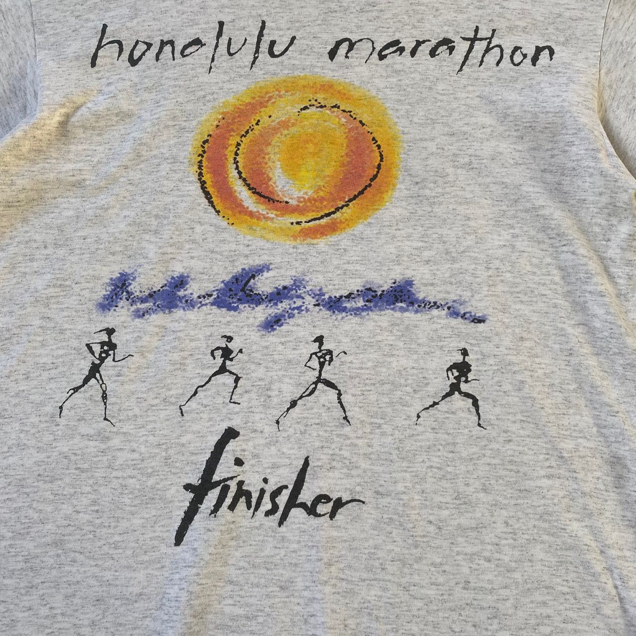 Nike Vintage 90s Nike Marathon Honolulu Finisher 1993 Tshirt Size US L / EU 52-54 / 3 - 3 Thumbnail