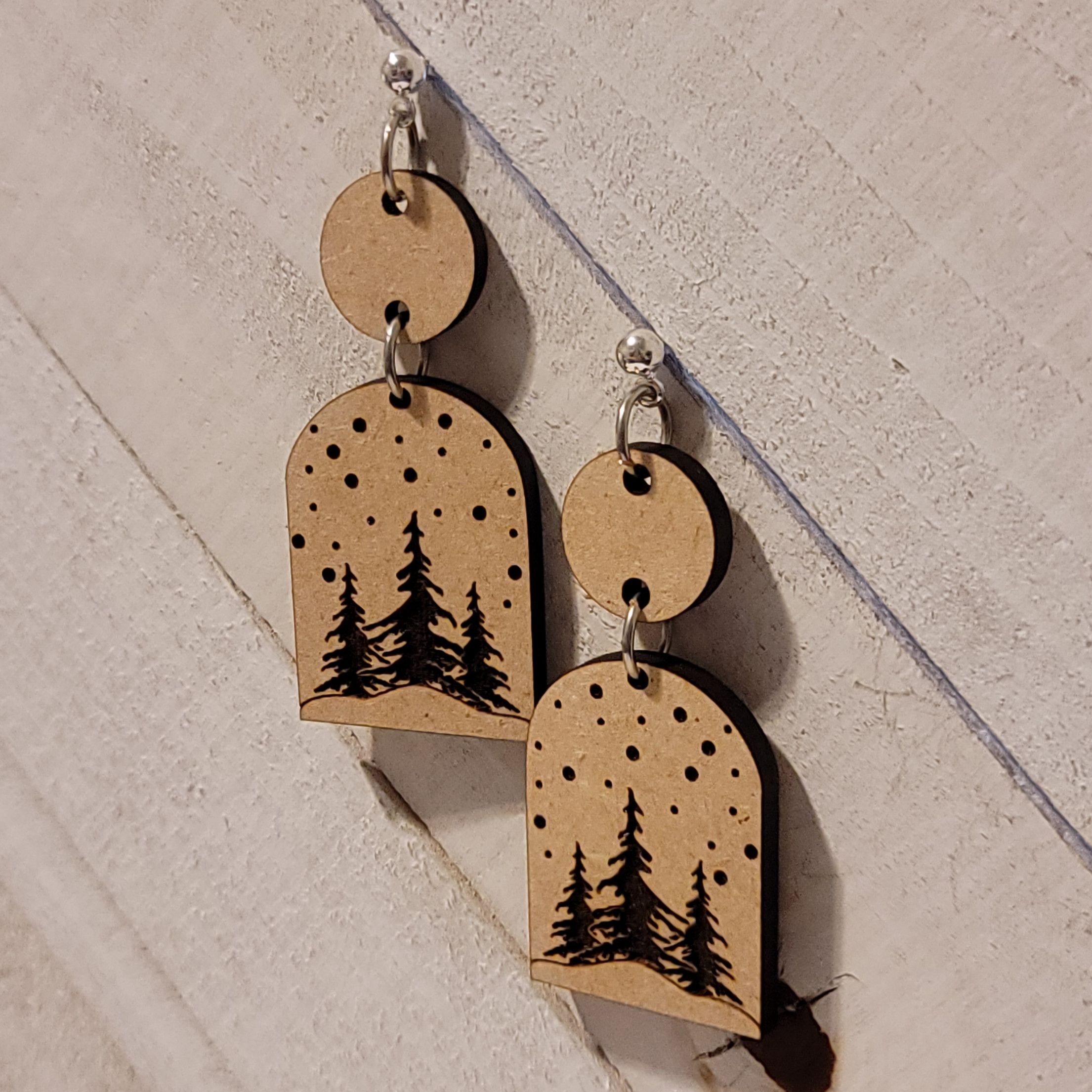 Handmade Christmas Tree Dangle Earrings Size ONE SIZE - 5 Thumbnail