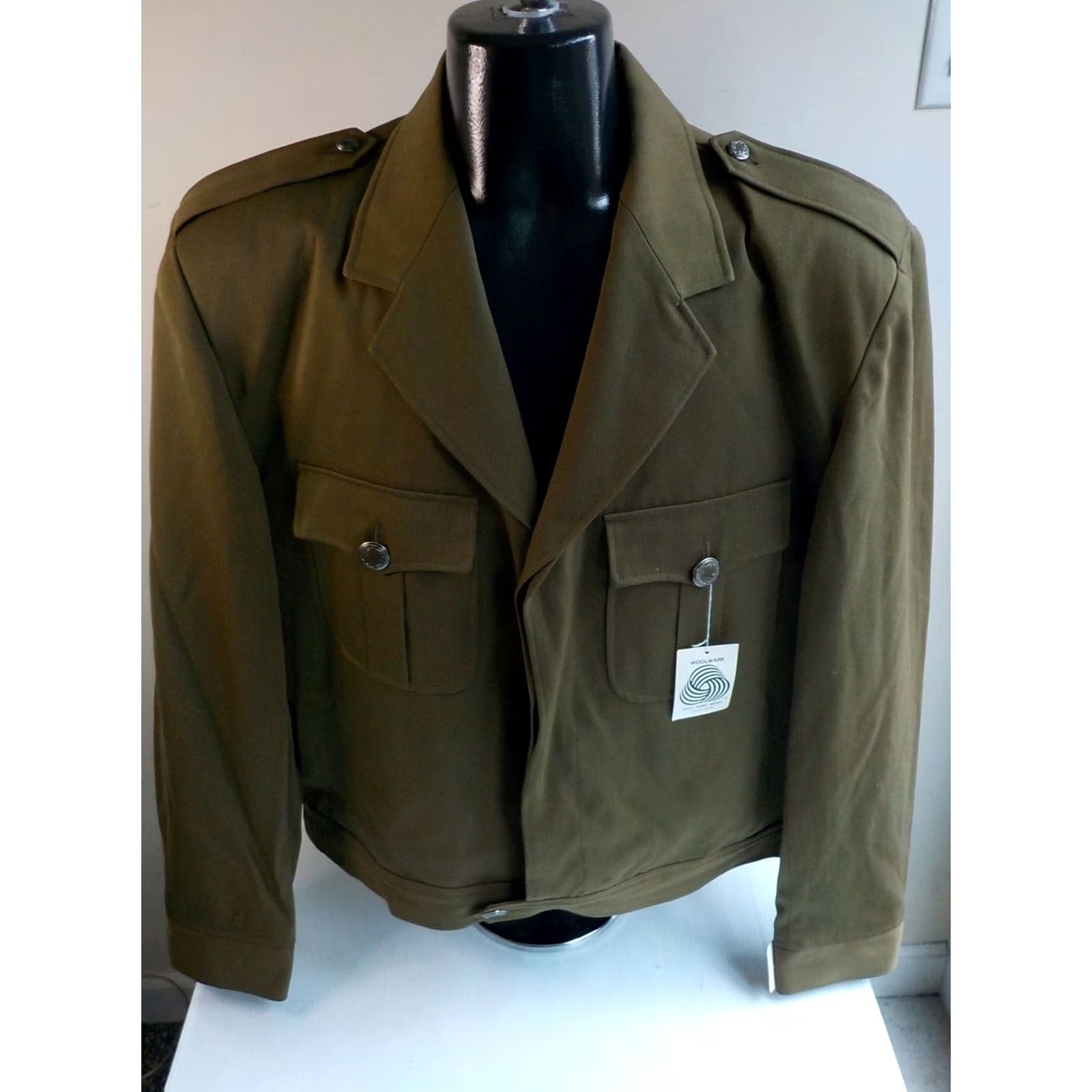 Vintage SUCCESSO by Phita Mens Military Style Wool Jacket Green LG NWT Jacket Size US L / EU 52-54 / 3 - 2 Thumbnail