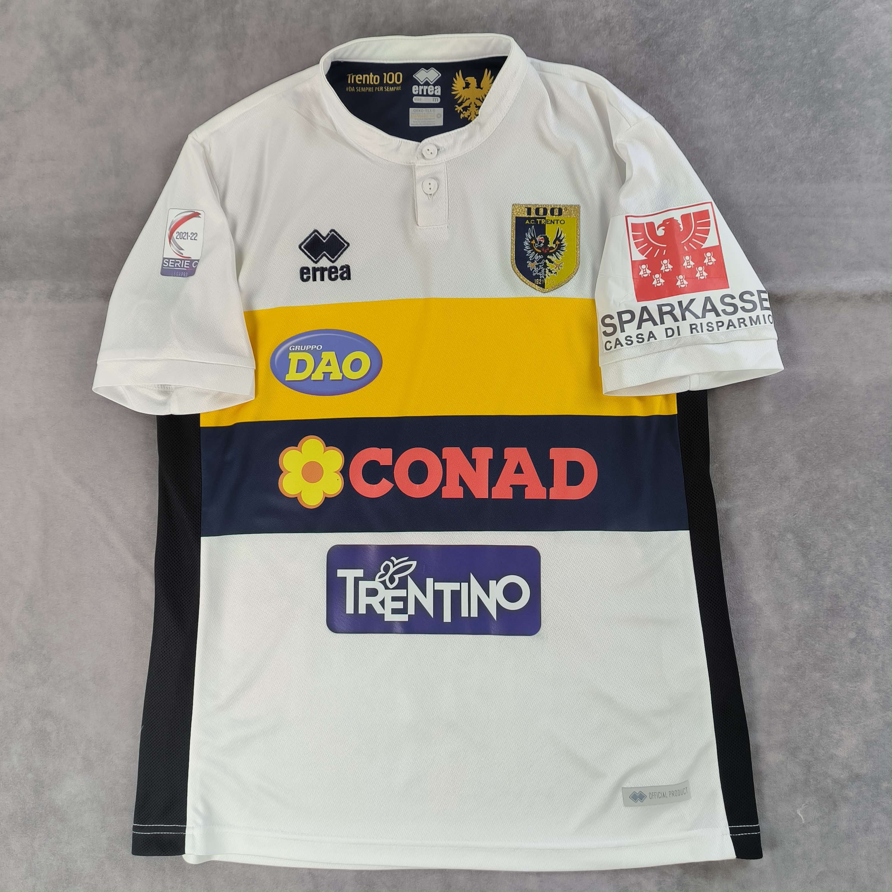 Errea AC Trento 2021-22 Errea away #6 football jersey shirt size M Size US M / EU 48-50 / 2 - 1 Thumbnail