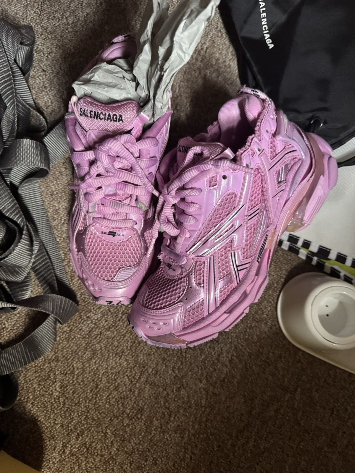 Balenciaga Balenciaga Runner Lace Up Sneakers Size US 5 / IT 35 - 2 Thumbnail