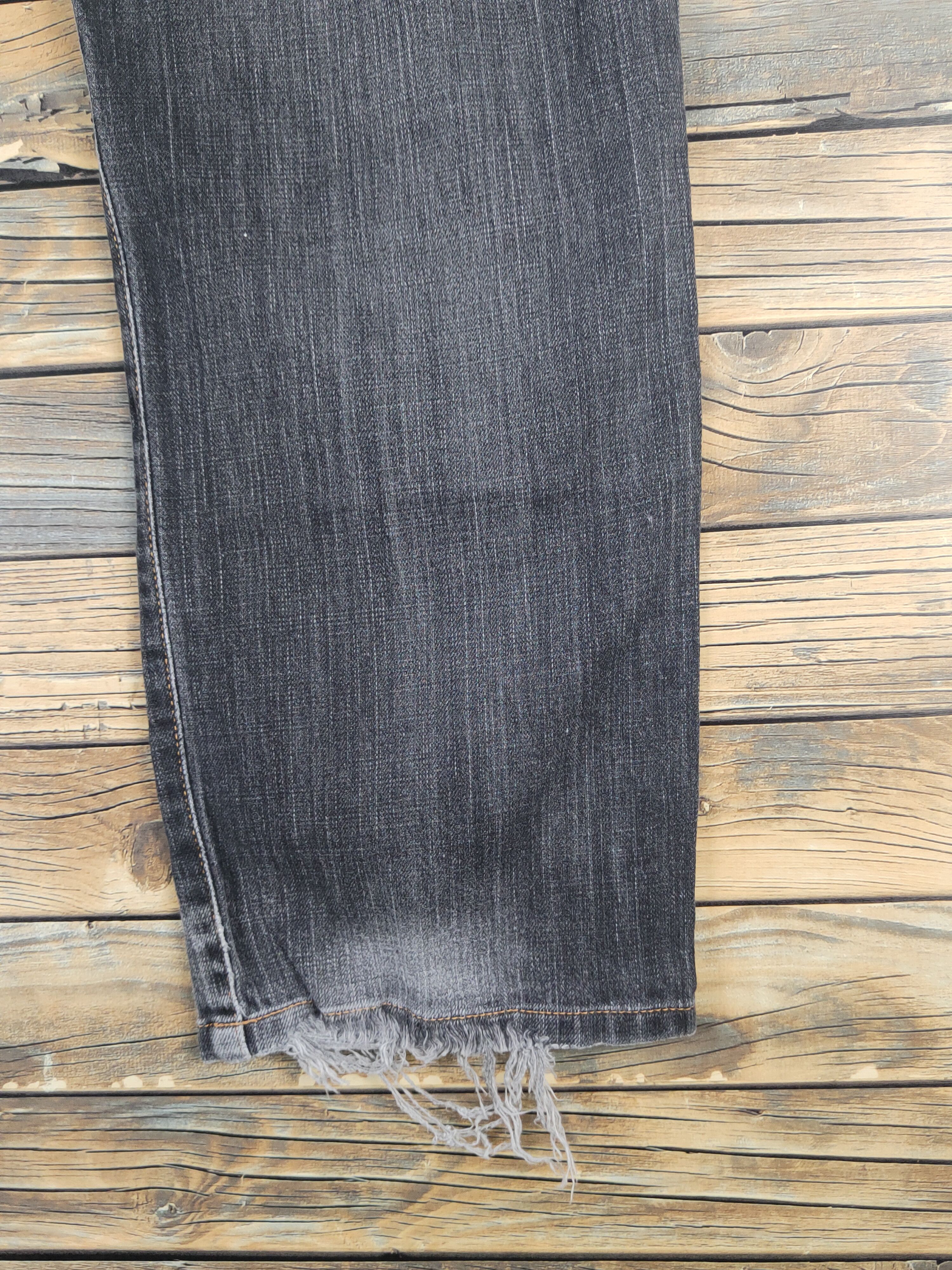 Edwin Edwin Black Distressed Ripped Jeans #W1322 Size US 35 - 13 Thumbnail
