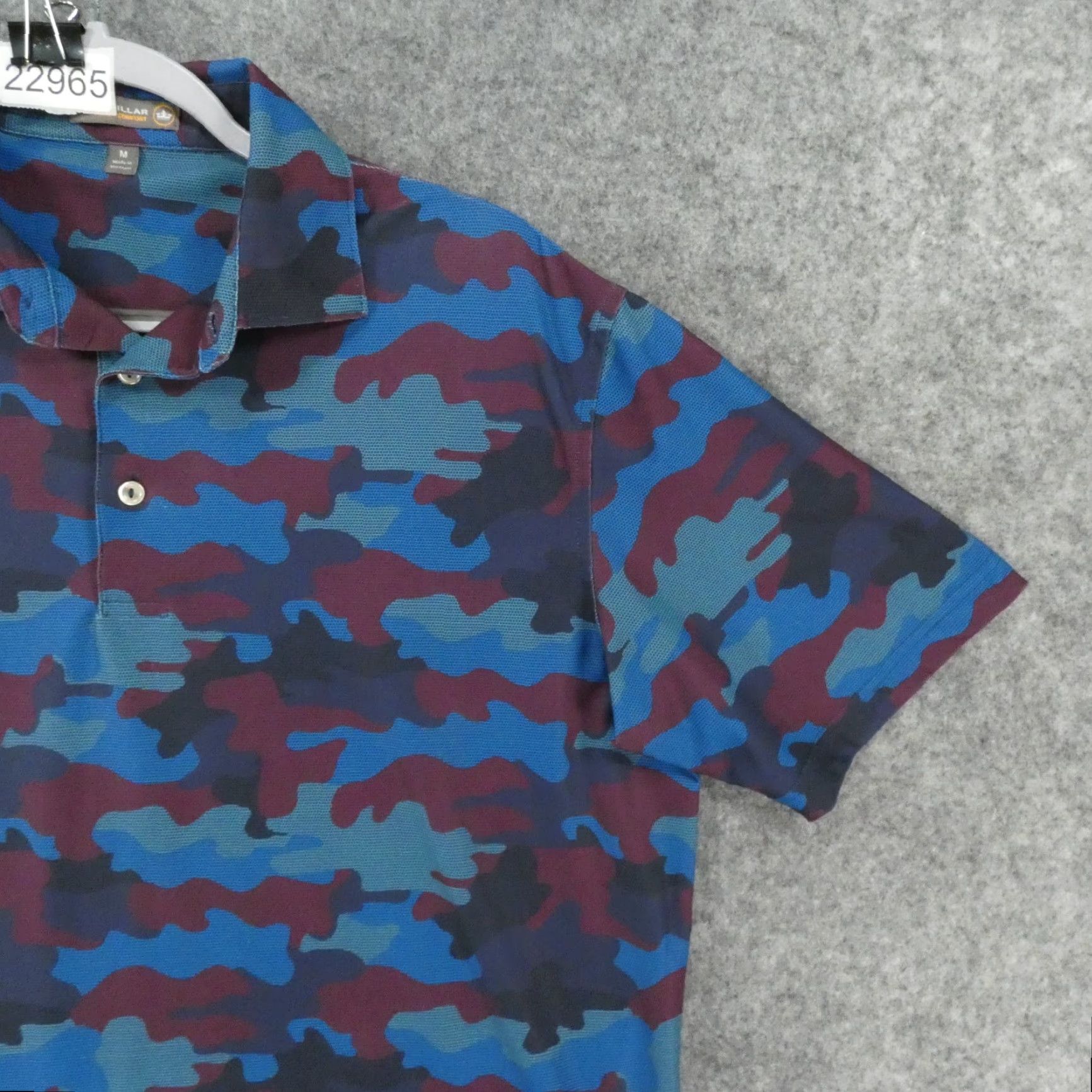 Peter Millar Peter Millar Polo Shirt Mens Medium Blue Camouflage Summer Comfort Size US M / EU 48-50 / 2 - 6 Thumbnail