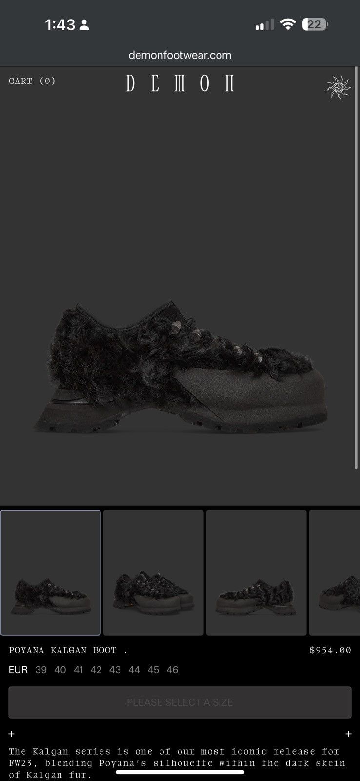 Demon Demon kalgan poyana sneaker boot 42 / 9 US Size US 9 / EU 42 - 3 Thumbnail