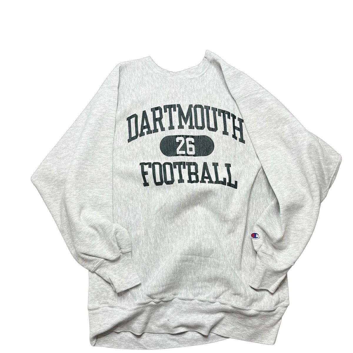 Image of Champion Reverse Weave Dartmouth Sweatshirt in Grey, Men's (Size 2XL)