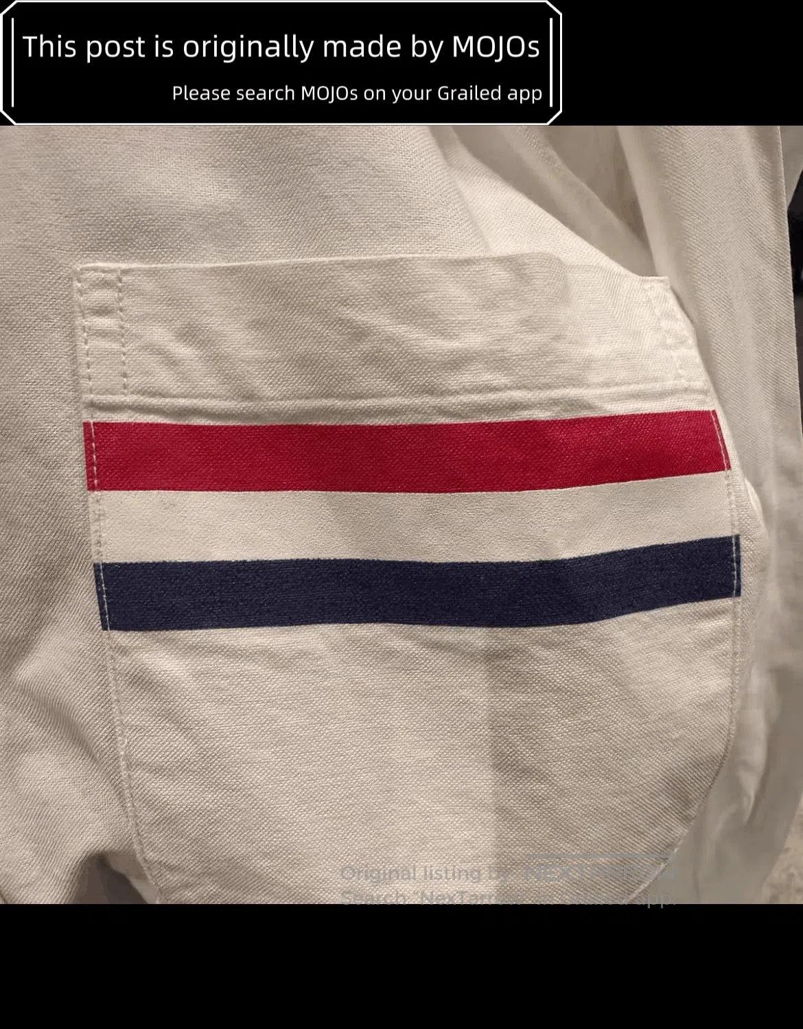 Thom Browne Sz 0 Thom Browne Pocket Stripe White Shirt. Size US XS / EU 42 / 0 - 4 Thumbnail