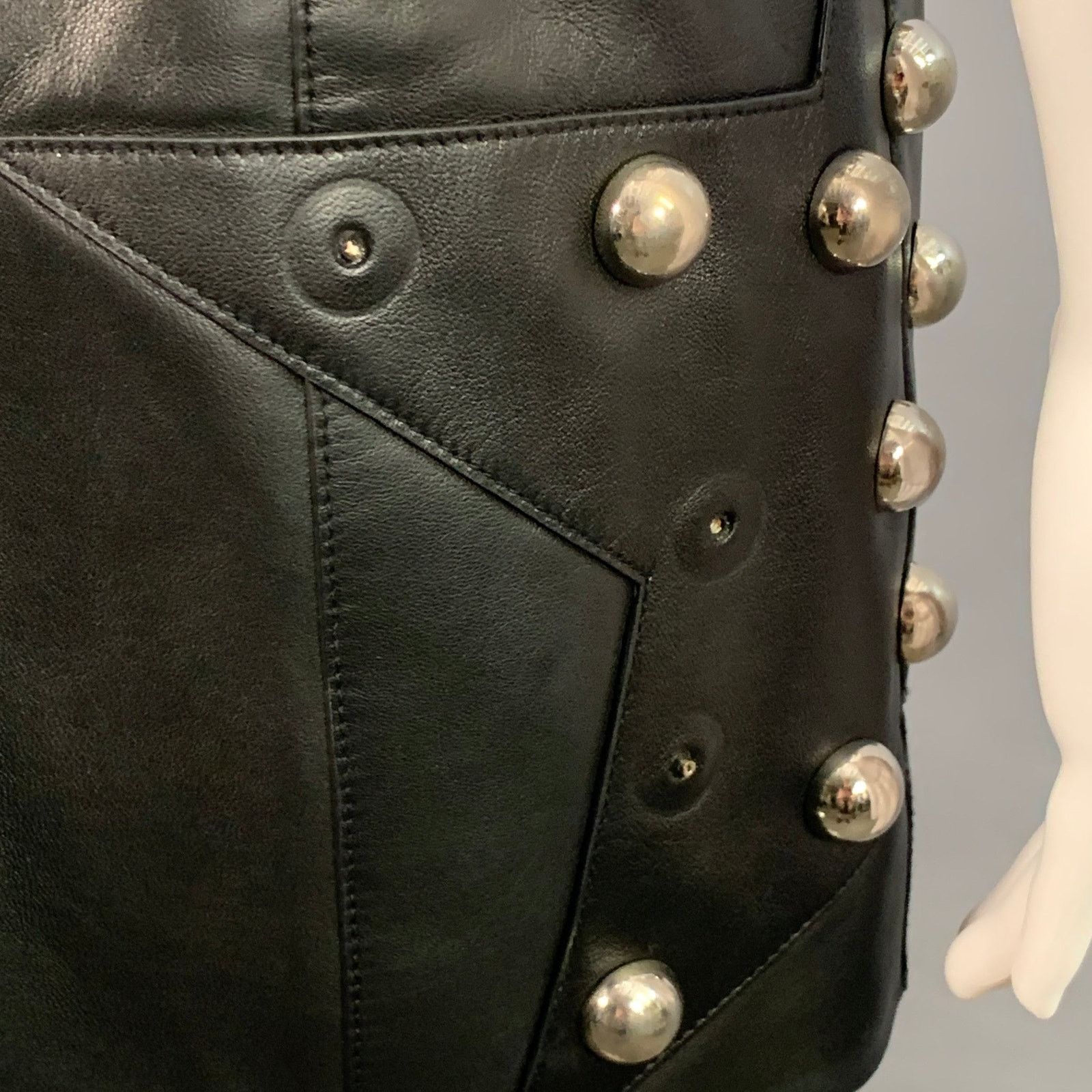Area AREA Size S Black Silver Studded Bobble Stars Mini Dress Size XS / US 0-2 / IT 36-38 - 5 Thumbnail