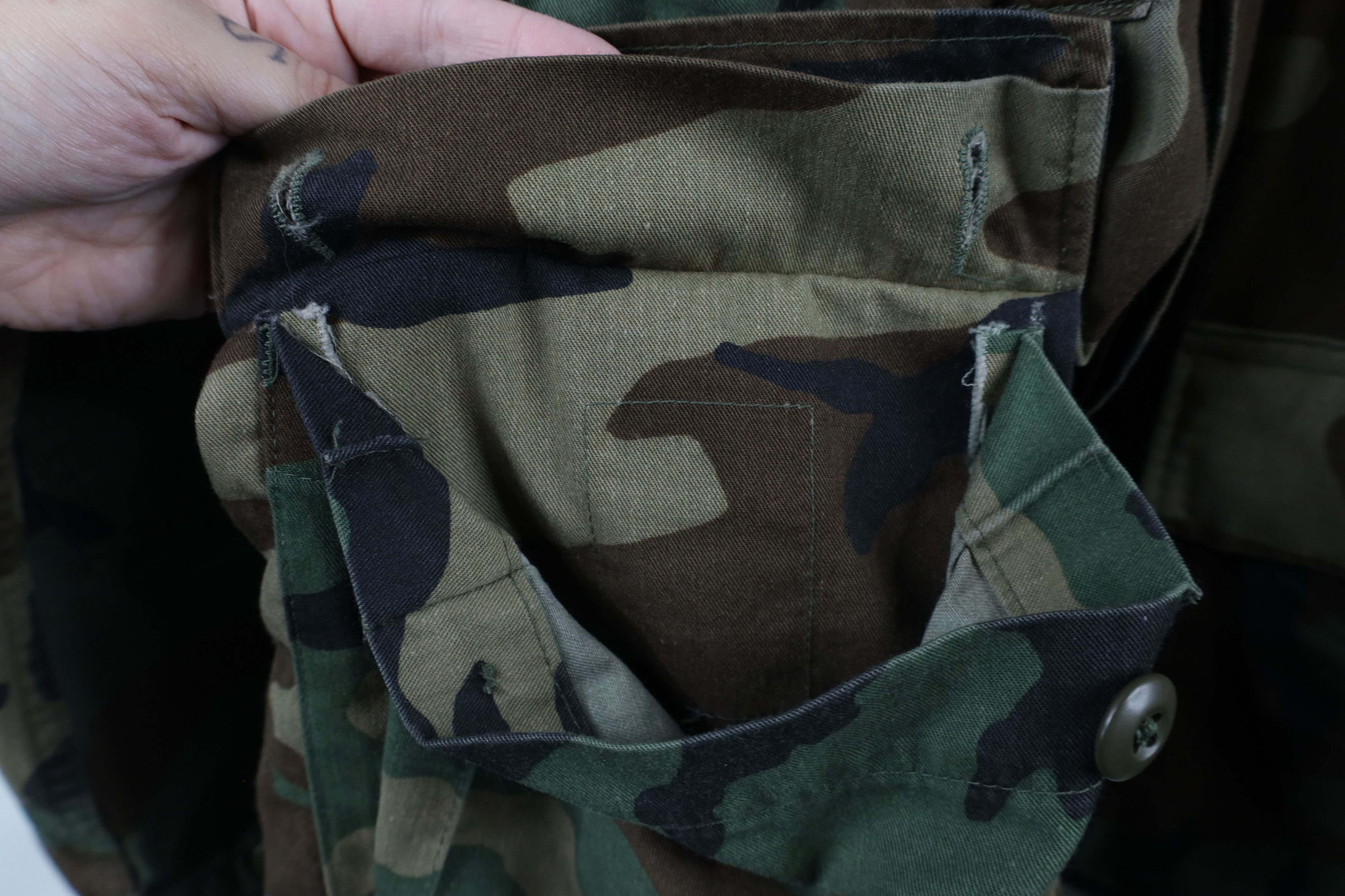 Vintage Vintage 80s Woodland Camouflage Combat Coat Jacket USA Size US S / EU 44-46 / 1 - 7 Thumbnail