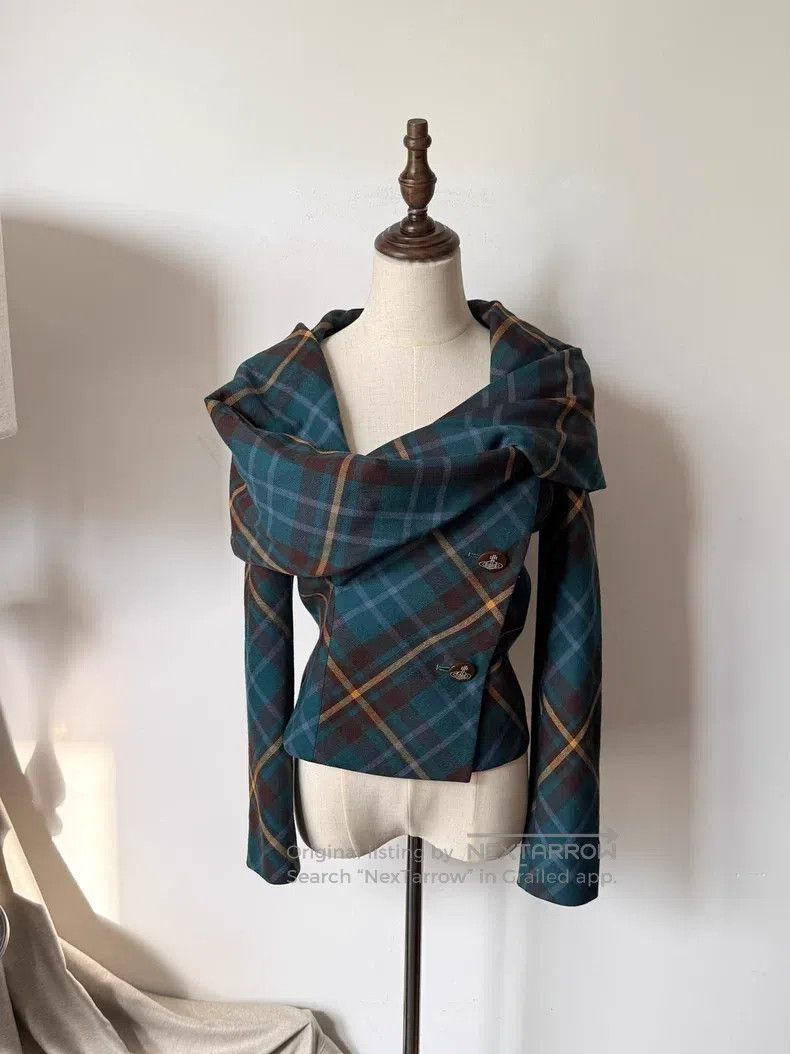 Vivienne Westwood Vivienne Westwood Vintage green check patterned suit jacke Size M / US 6-8 / IT 42-44 - 2 Thumbnail