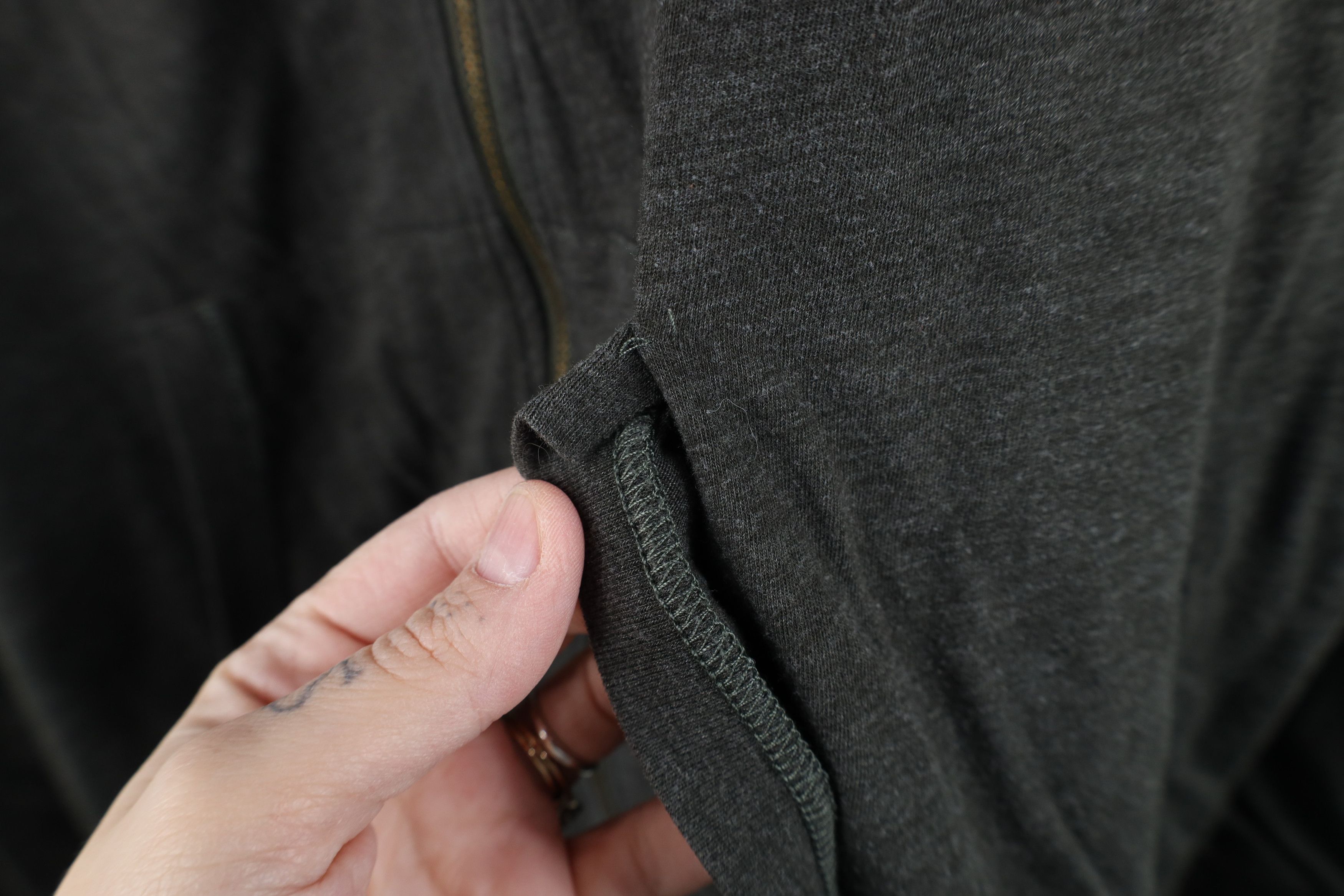 John Varvatos John Varvatos USA Blank Jersey Knit Full Zip Hoodie Gray Size US XXL / EU 58 / 5 - 4 Thumbnail