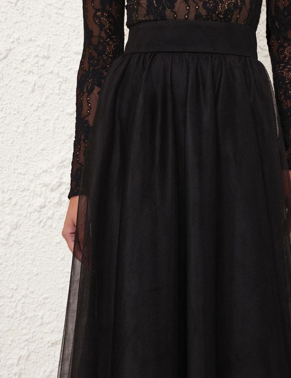Zimmermann oc11z0226 Tulle Skirt In Black Size 27" / US 4 / IT 40 - 5 Thumbnail