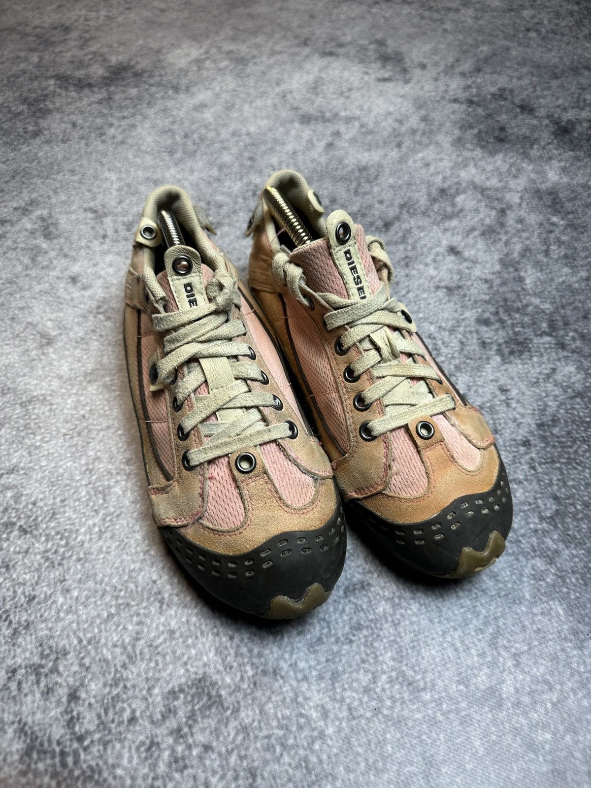Diesel Y2K Vintage Diesel Leather Sneakers Avant Garde Style USA Size US 7.5 / IT 37.5 - 2 Thumbnail