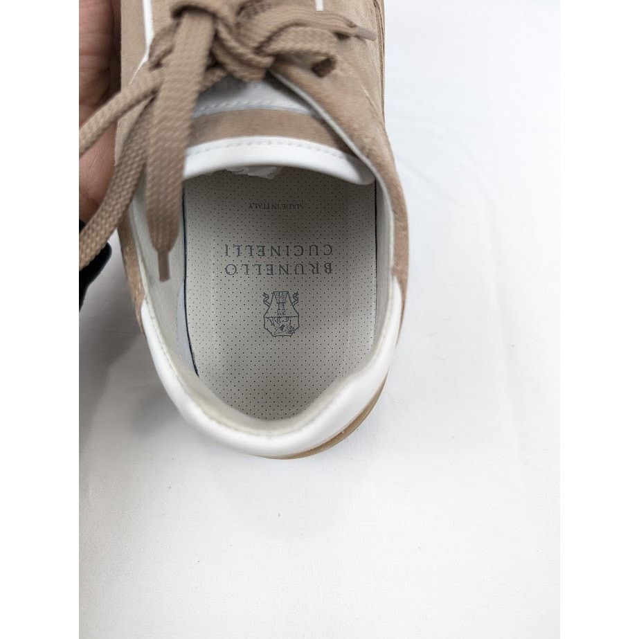 Brunello Cucinelli o1rshd1 Suede Low-Top Sneakers in Beige Size US 9.5 / EU 42-43 - 10 Thumbnail
