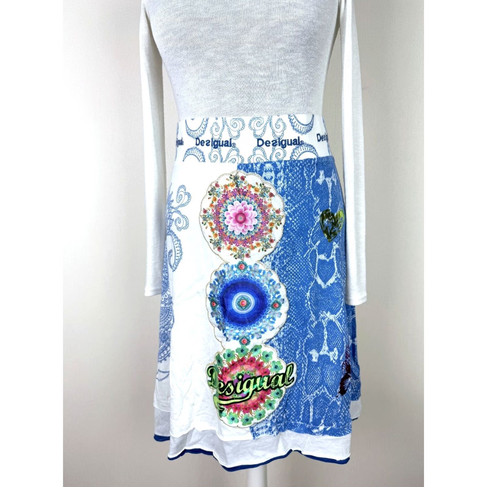 Desigual Desigual womens skirt XL Multicoloured Size 40" / US 18 - 2 Thumbnail