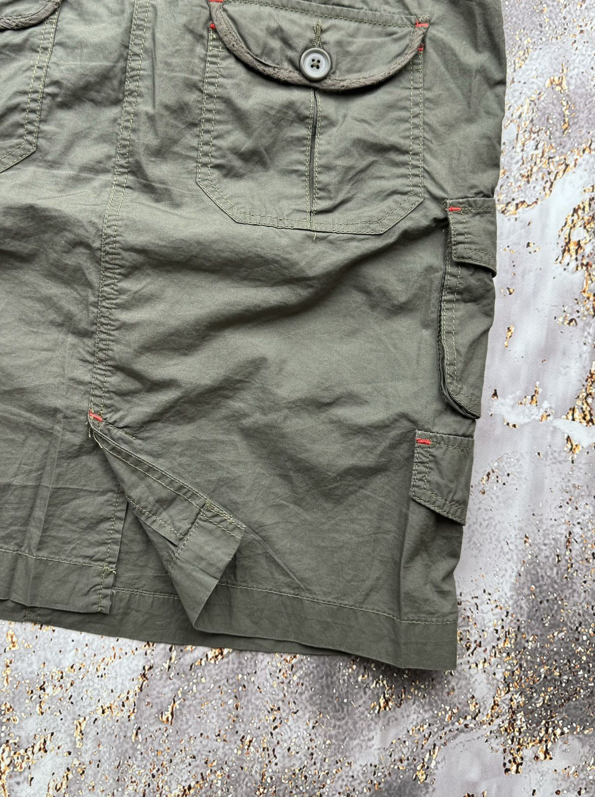 Japanese Brand Vintage Cargo Multi Pocket Mini Skirt Size 30" / US 8 / IT 44 - 9 Thumbnail
