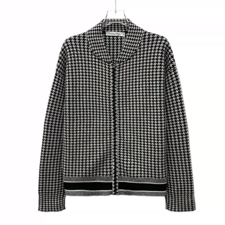 Dior Dior Black check cashmere lapel zipper long-sleeved jacket Size XS / US 0-2 / IT 36-38 - 1 Thumbnail