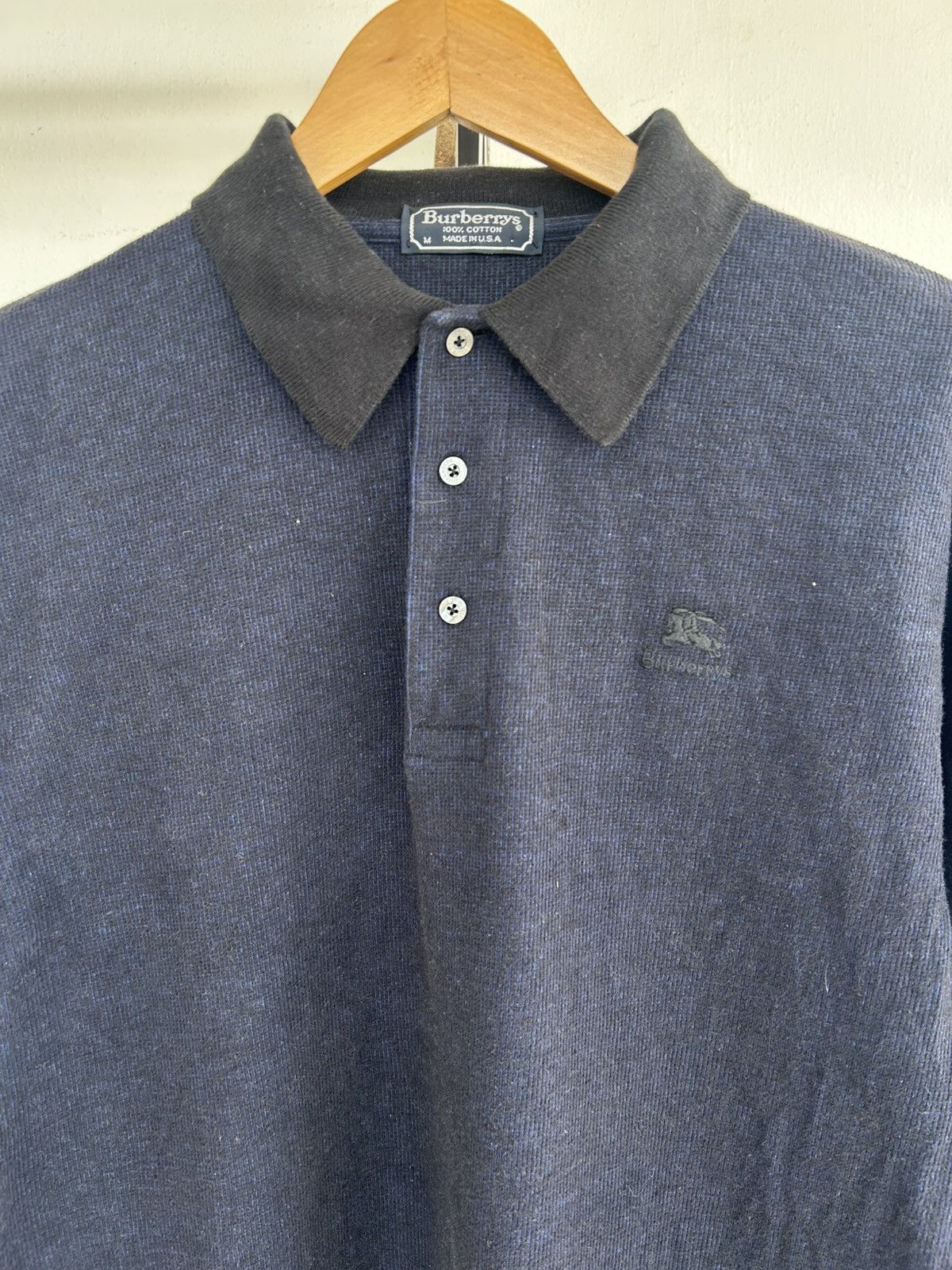 Burberry Burberry Polo Longsleeve Darkblue Size US M / EU 48-50 / 2 - 3 Thumbnail