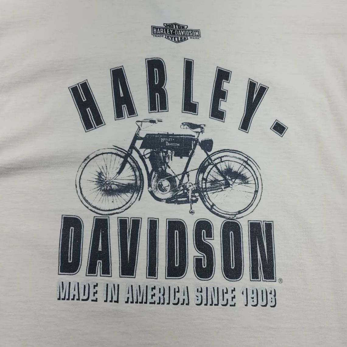 Harley Davidson VINTAGE Harley-Davidson Henley Shirt Mens 2XL T-shirt 1990s Motorcycle Biker Ivory Short Sleeve 95 Years 1995 Mens Size US XXL / EU 58 / 5 - 2 Thumbnail