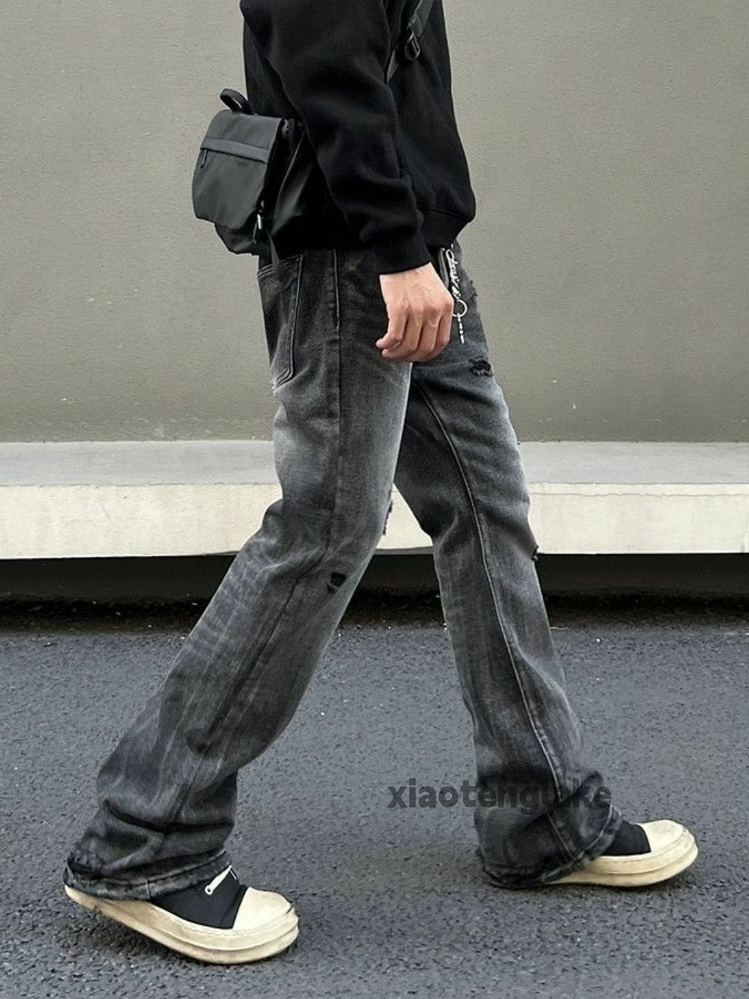 Jean × Vintage washed faded cleanfit yuppie damaged flared jeans Size US 32 / EU 48 - 5 Thumbnail