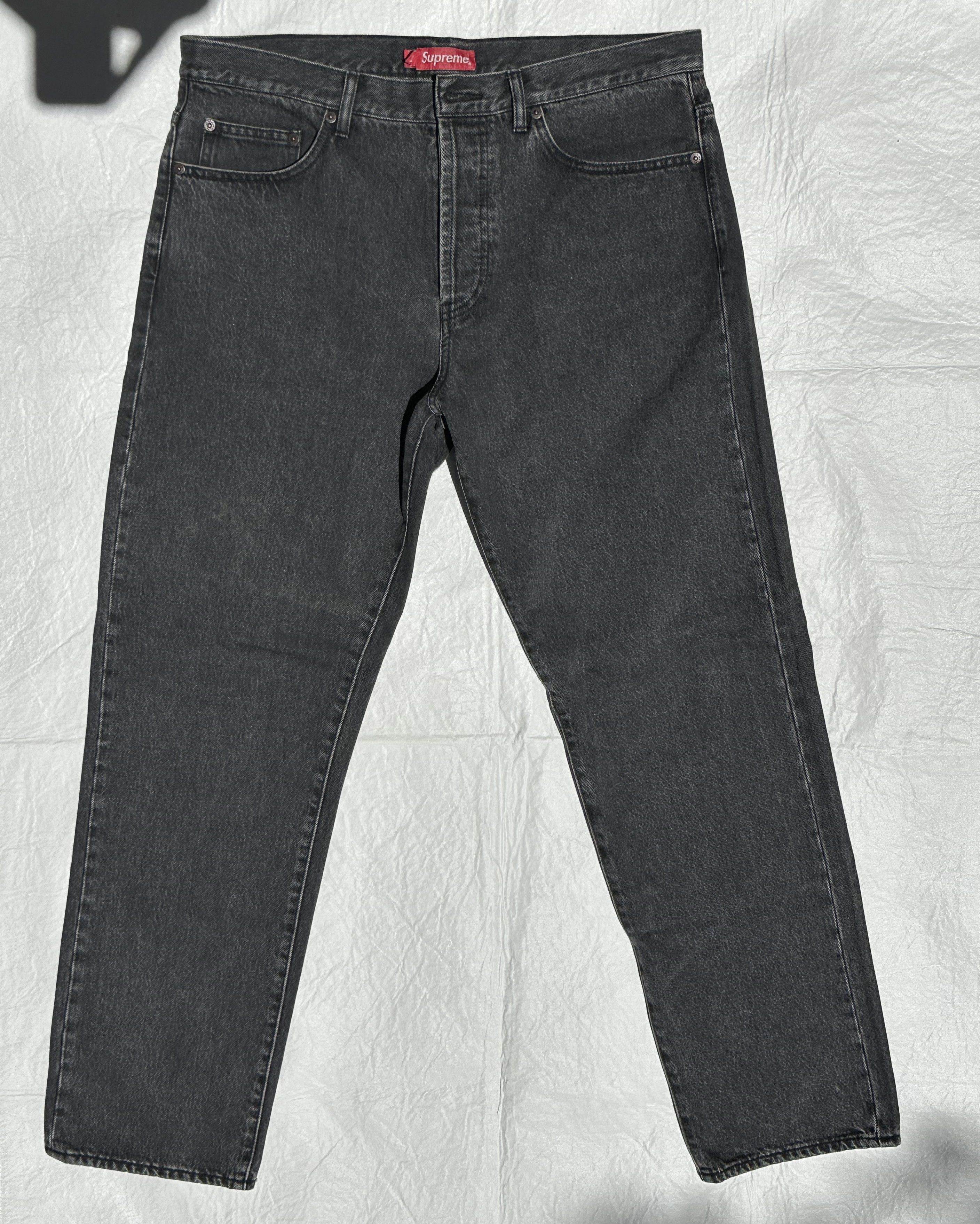 Supreme Supreme 2023 Regular Fit Jeans Washed Black | Grailed