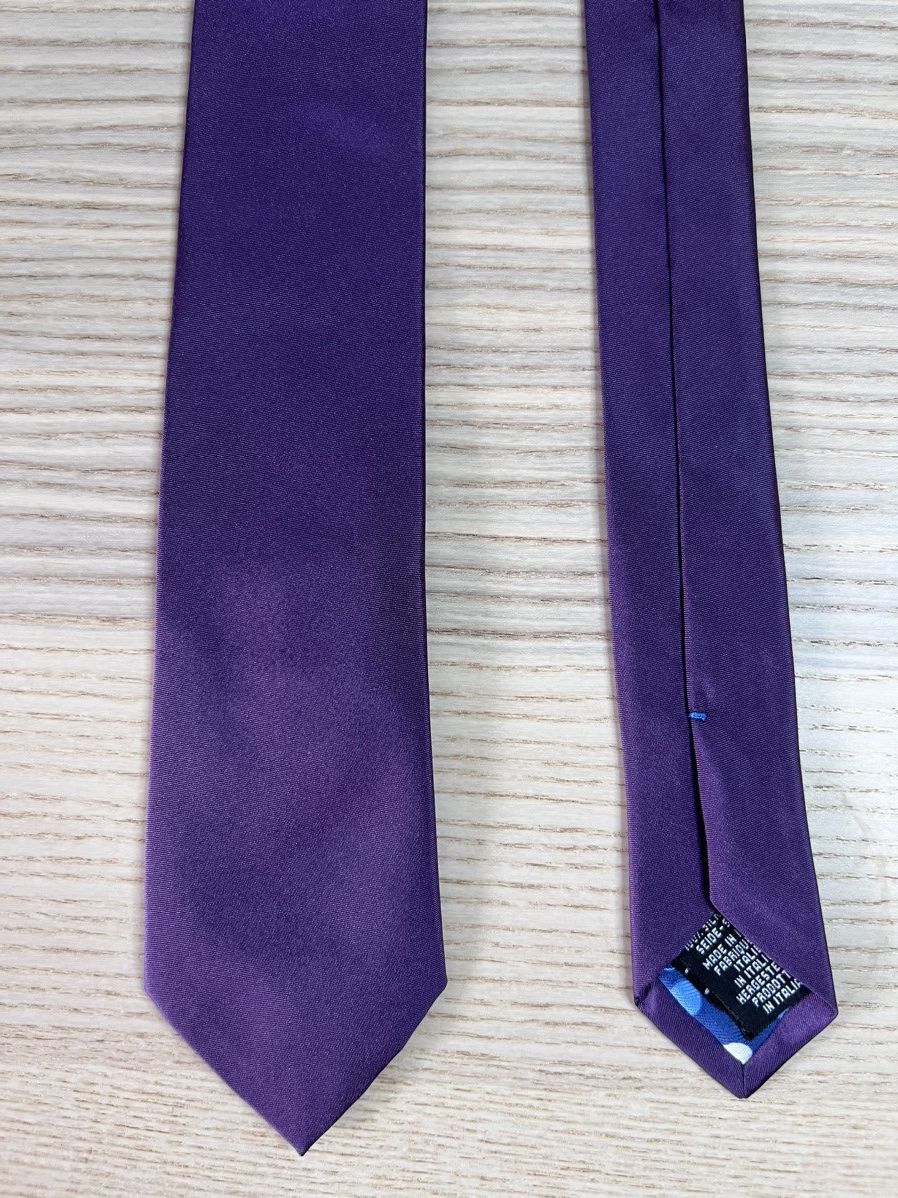 Paul Smith Skinny purple tie, silk, made in Italy, worn x 3 Size ONE SIZE - 4 Thumbnail