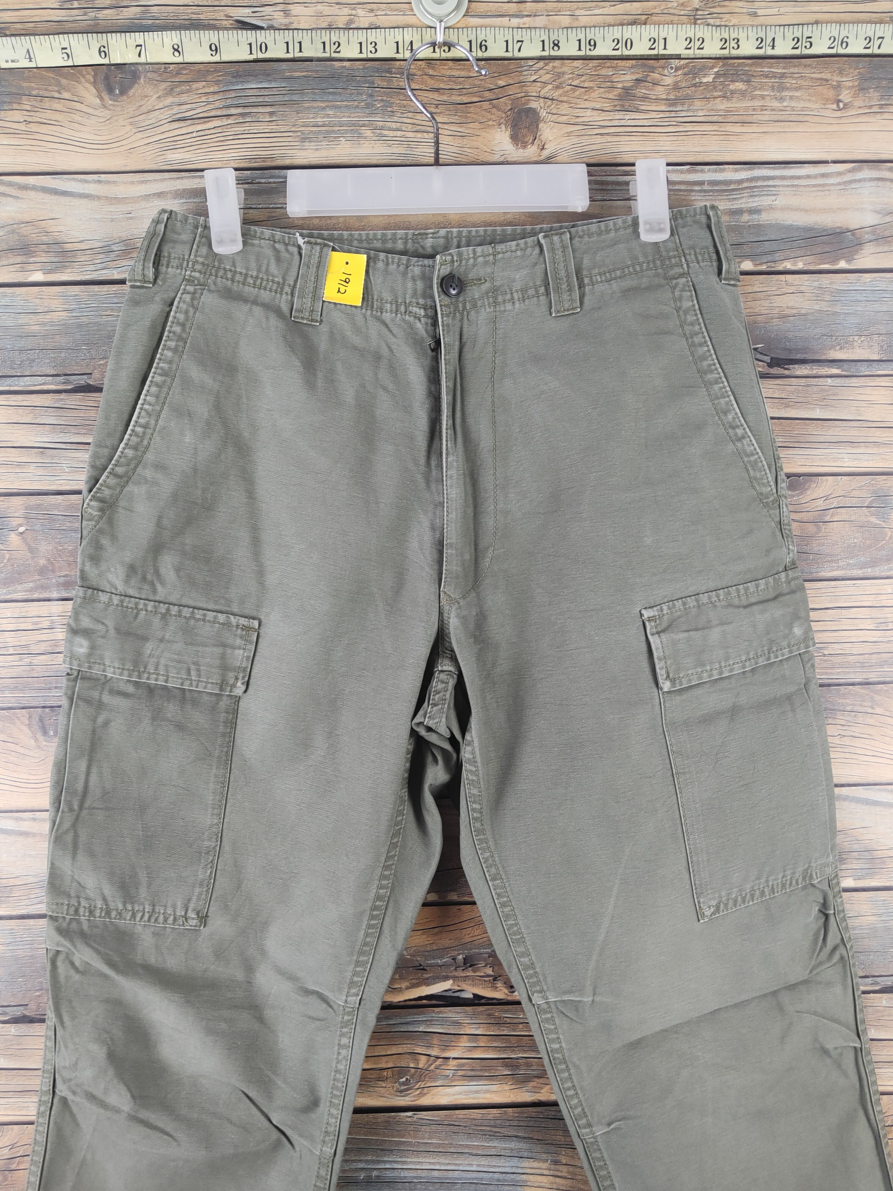 Japanese Brand DLL Global Work Army Green Multipocket Cargo Pants #1912 Size US 30 / EU 46 - 2 Thumbnail