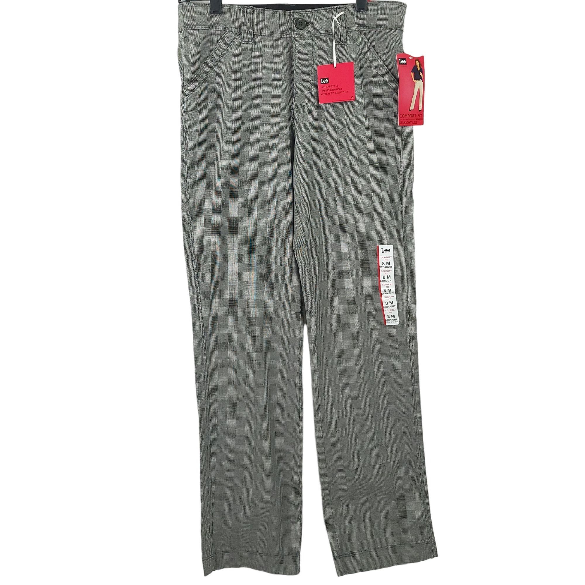 Lee Lee Straight Leg Trousers Womens 8M Glen Plaid Sinfully Soft Size 30" / US 8 / IT 44 - 1 Thumbnail