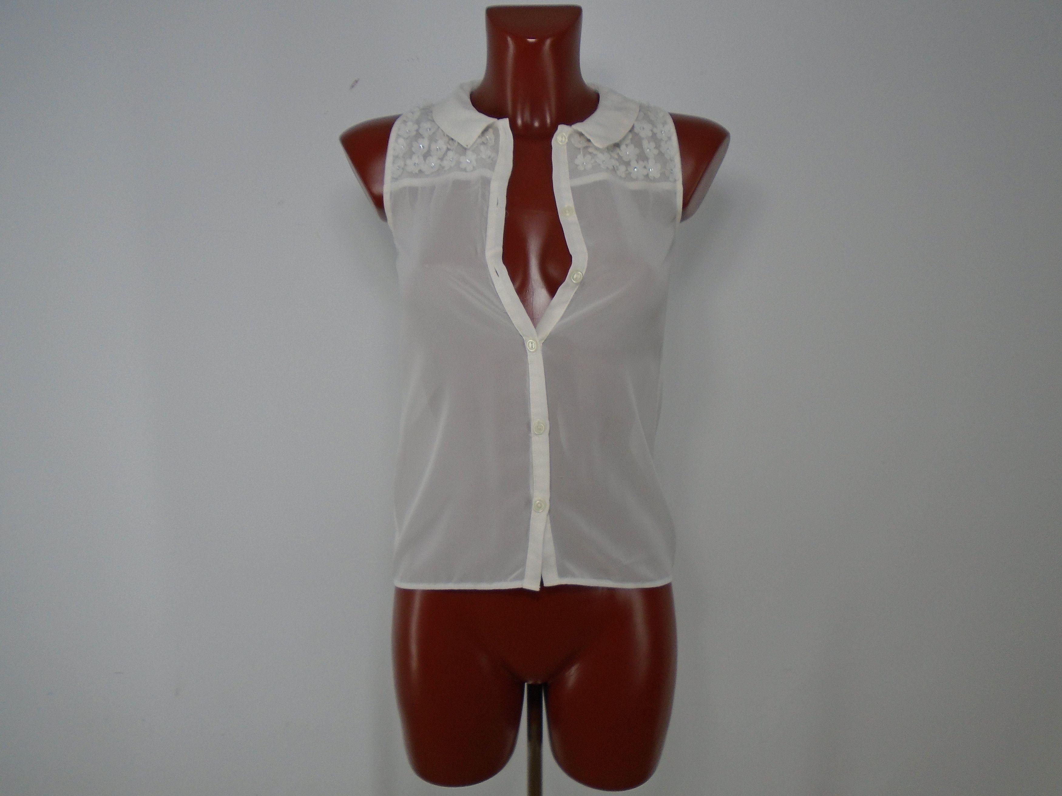 Vintage Women's Blouse Unknown Brand. White. XS. Size XS / US 0-2 / IT 36-38 - 2 Thumbnail