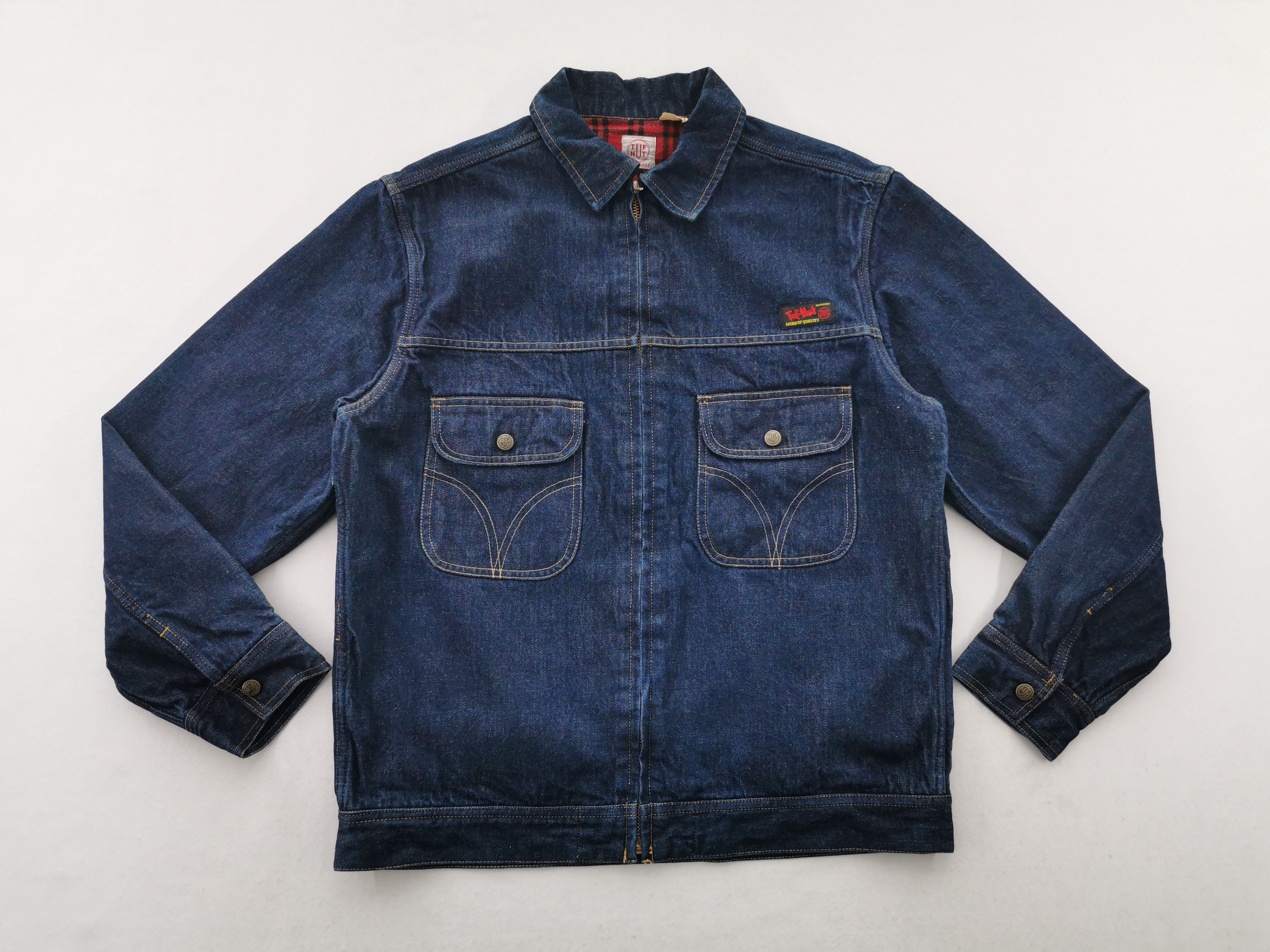 Vintage Vintage 90's Tuf-Nut Selvedge Denim Jeans Jacket Size M Size US M / EU 48-50 / 2 - 1 Thumbnail