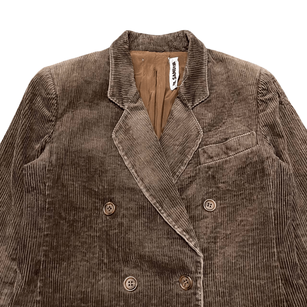 Jil Sander Vintage Jill Sander Corduroy Double Breasted Coat Size US S / EU 44-46 / 1 - 2 Thumbnail