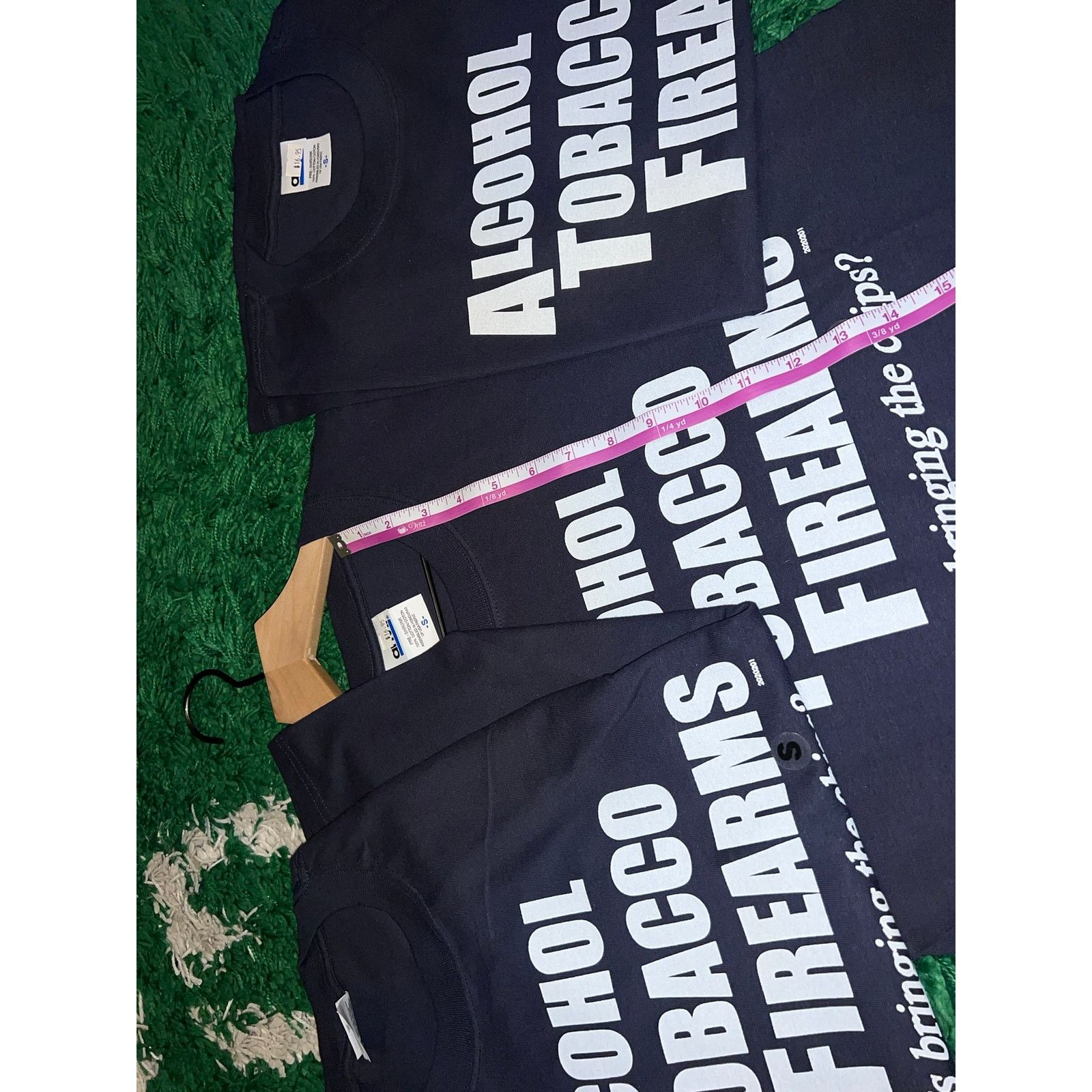 Gildan Y2K ATF Alcohol Tobacco Firearms Dark Blue Humor Joke Shirt Size US S / EU 44-46 / 1 - 9 Thumbnail