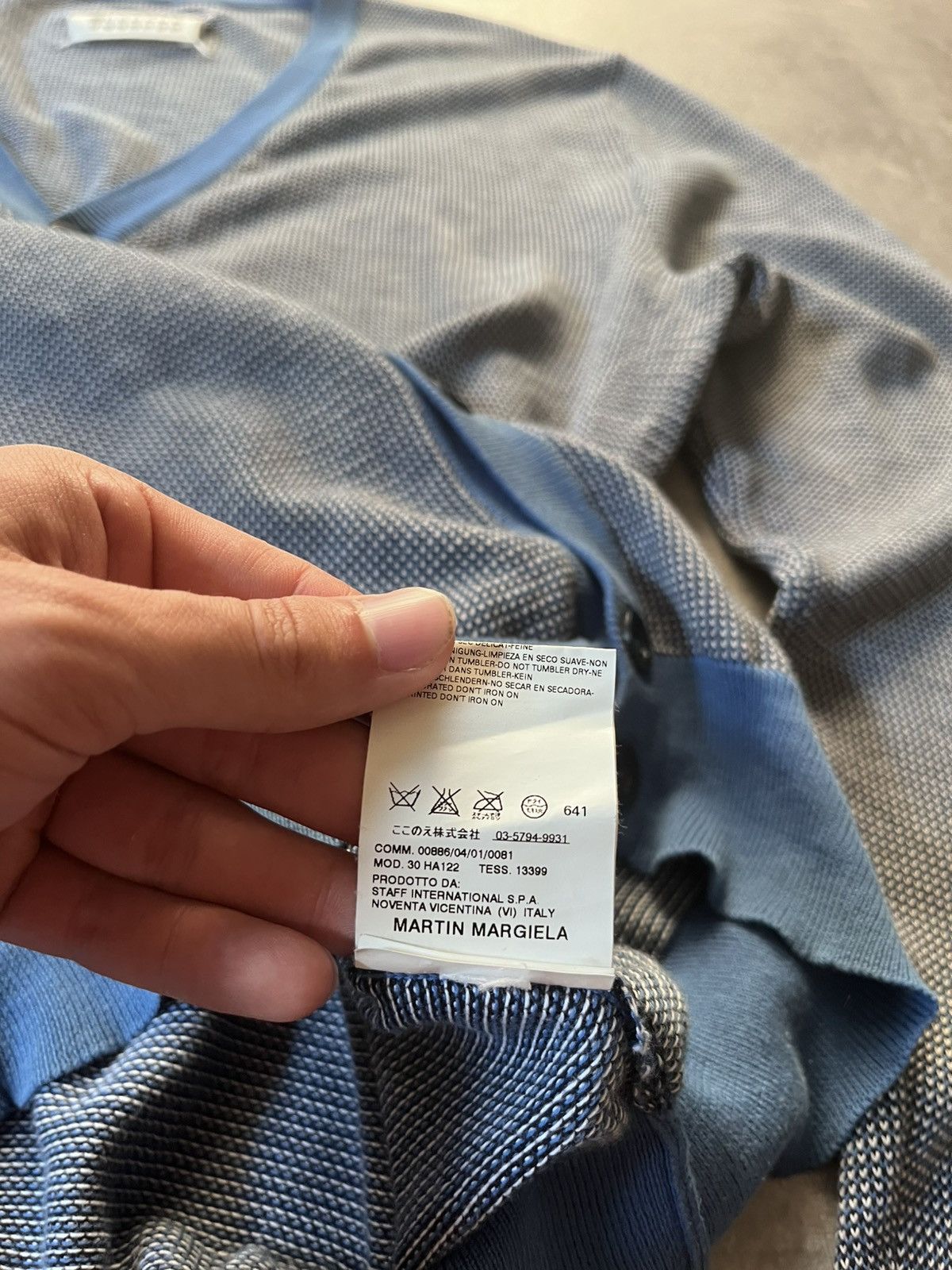 Maison Margiela Maison Margiela S/S 04 cardigan sweater gray blue Size US XL / EU 56 / 4 - 14 Thumbnail