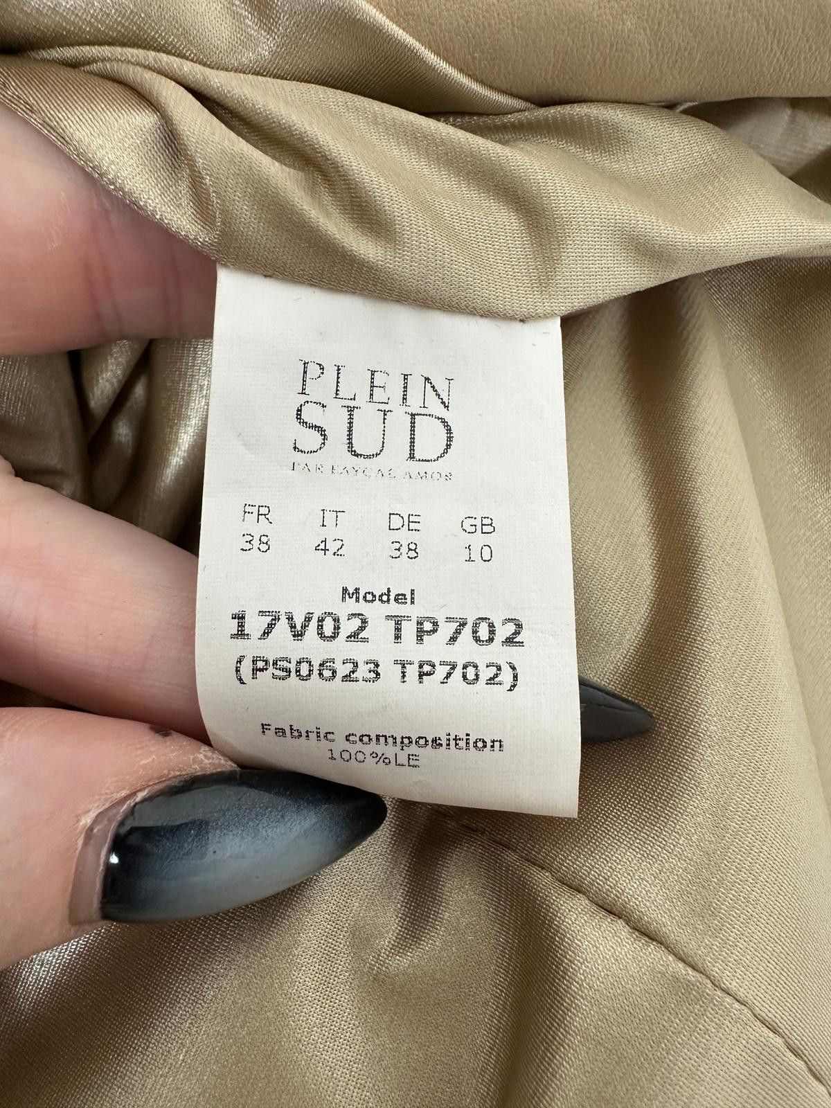 Other Plein Sud Tan Leather Jacket Size M / US 6-8 / IT 42-44 - 5 Thumbnail