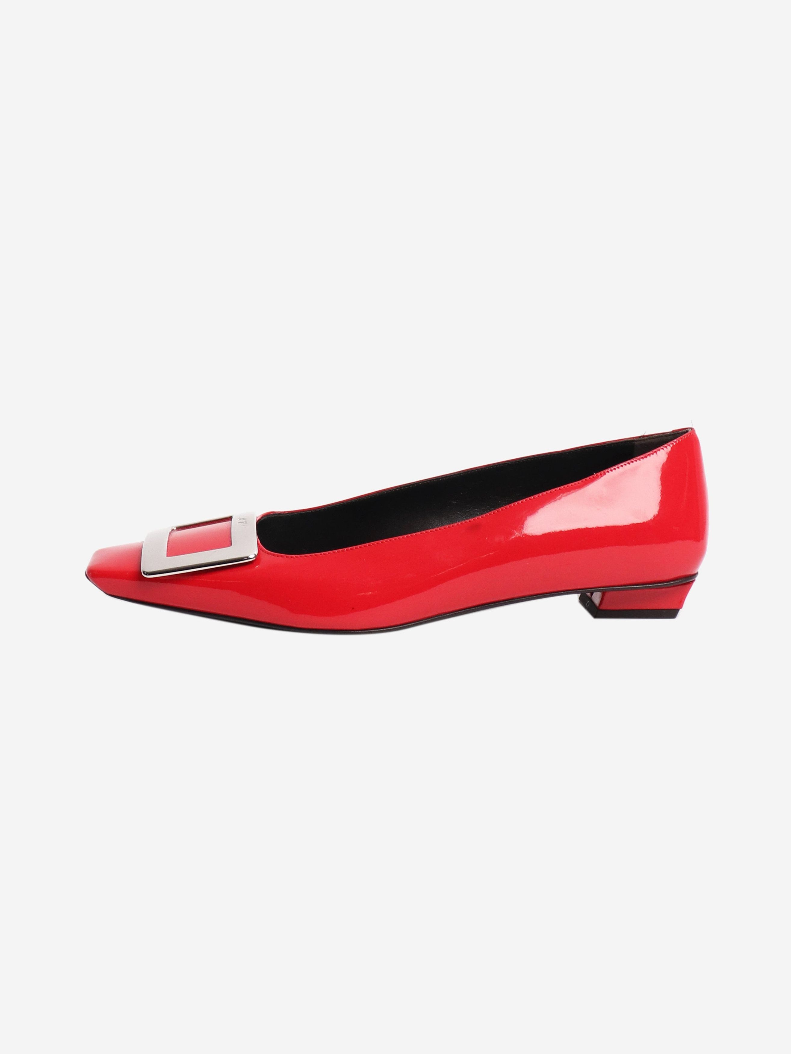 Roger Vivier Pink buckle patent ballet flats - UK 4 Size US 6.5 / IT 36.5 - 1 Thumbnail