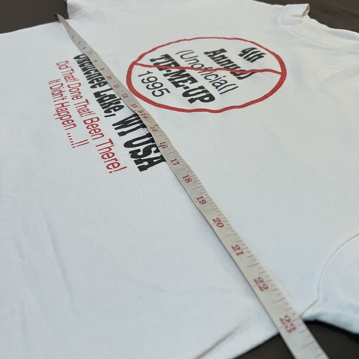 Vintage 90s No 4th annual unofficial tie me up Tee Humor Funny Size US XL / EU 56 / 4 - 12 Thumbnail