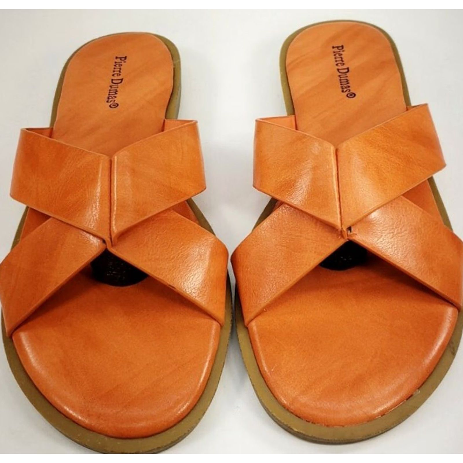 Vintage Pierre Dumas Lizzie2 Sandals Size 7M Orange Women's Slide Size US 7 / IT 37 - 5 Thumbnail