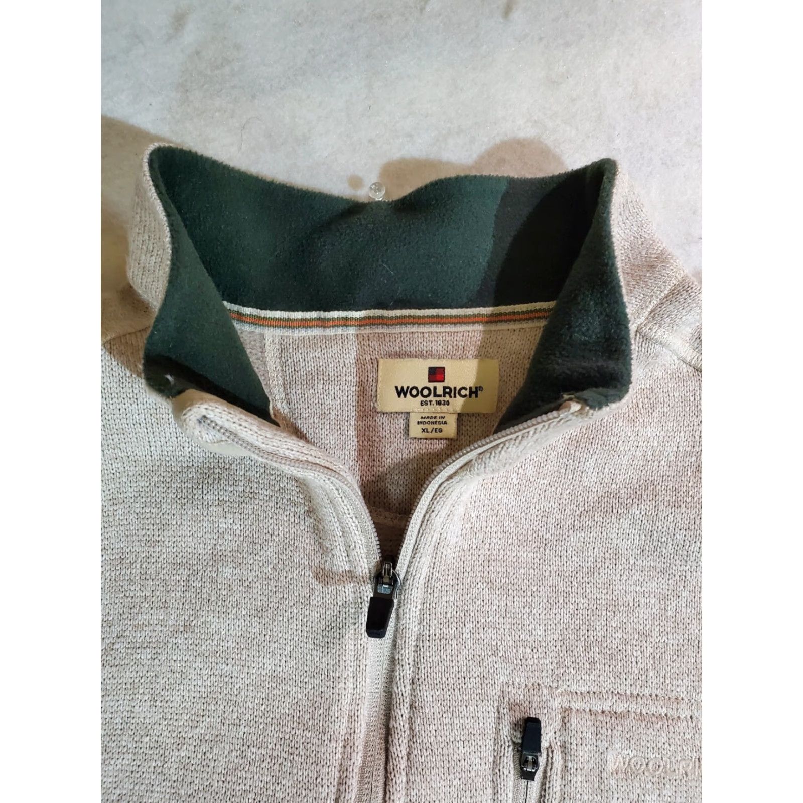 Vintage Woolrich Sweater Mens XL Quarter Zip Pocket Beige Mock Neck Long Sleeve Pullover Casual 1/4 Zip Pockets Woolrich Size US XL / EU 56 / 4 - 3 Thumbnail