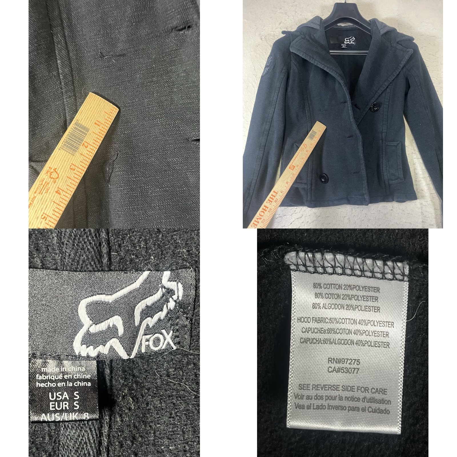 Fox Racing Fox Racing Button Up Hoodie Sweater Women’s Black Size Small Missing Buttons Cardigan Activewear Size S / US 4 / IT 40 - 8 Thumbnail