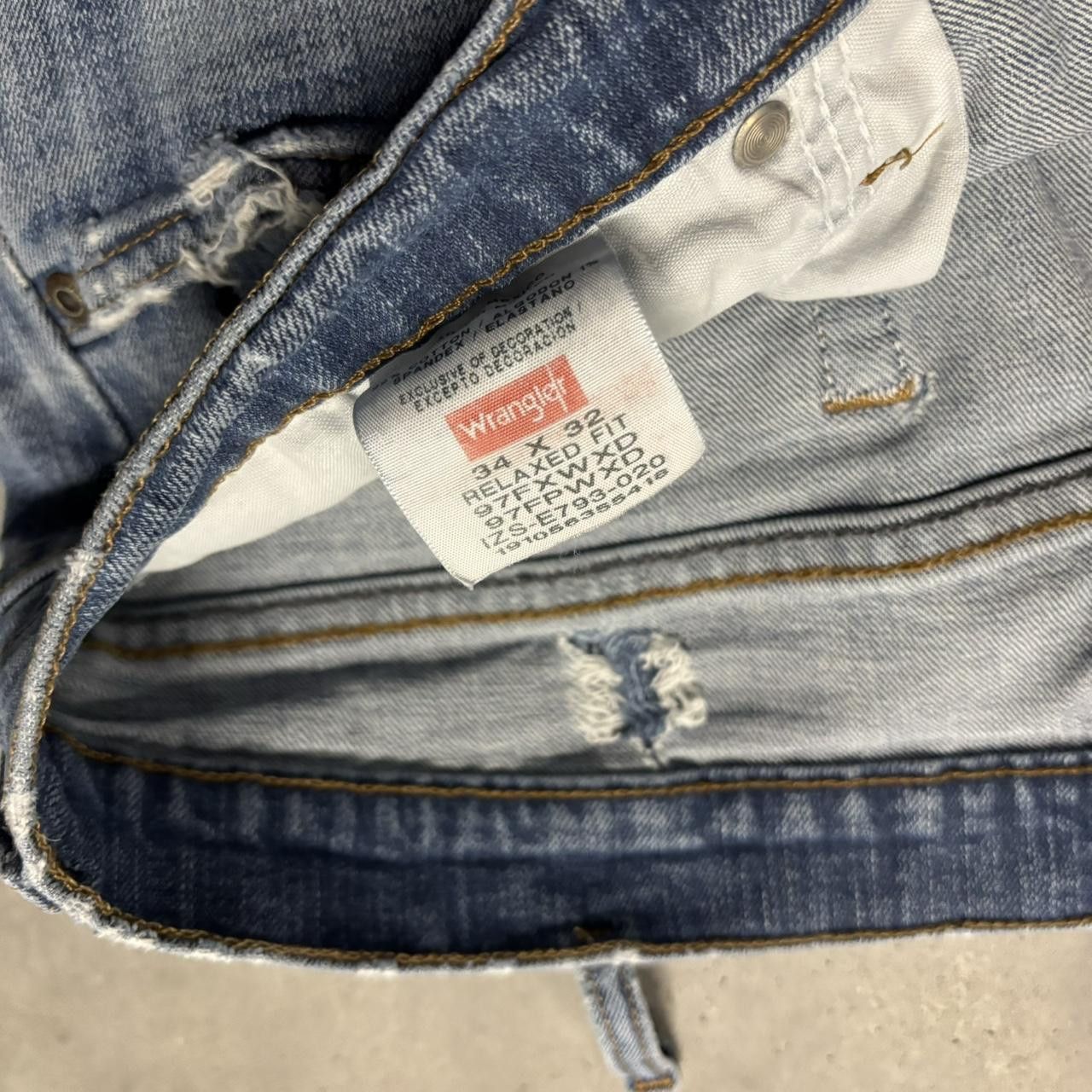 Japanese Brand × Vintage Crazy Vintage Y2K/2000s Grunge Light Wash Denim Jeans! Size US 34 / EU 50 - 8 Thumbnail