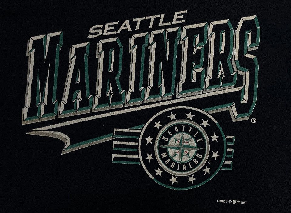 Logo 7 Vintage 1990s Seattle Mariners logo tee Size US XL / EU 56 / 4 - 3 Thumbnail