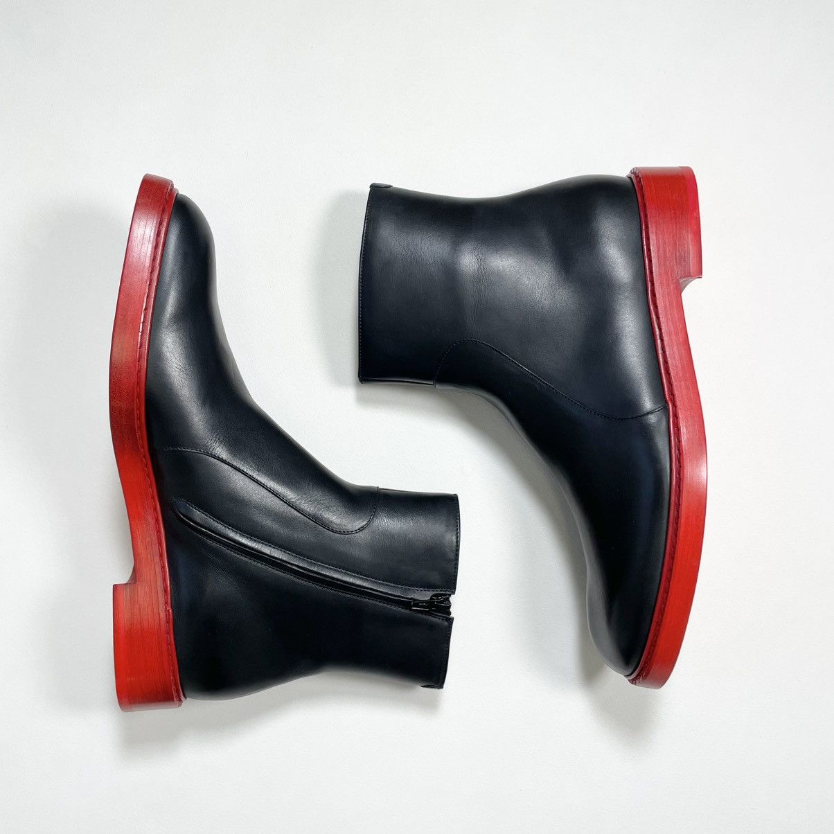 Maison Margiela A/W 16 ‘Painted Red Sole’ Black Boots Size US 13 / EU 46 - 11 Thumbnail
